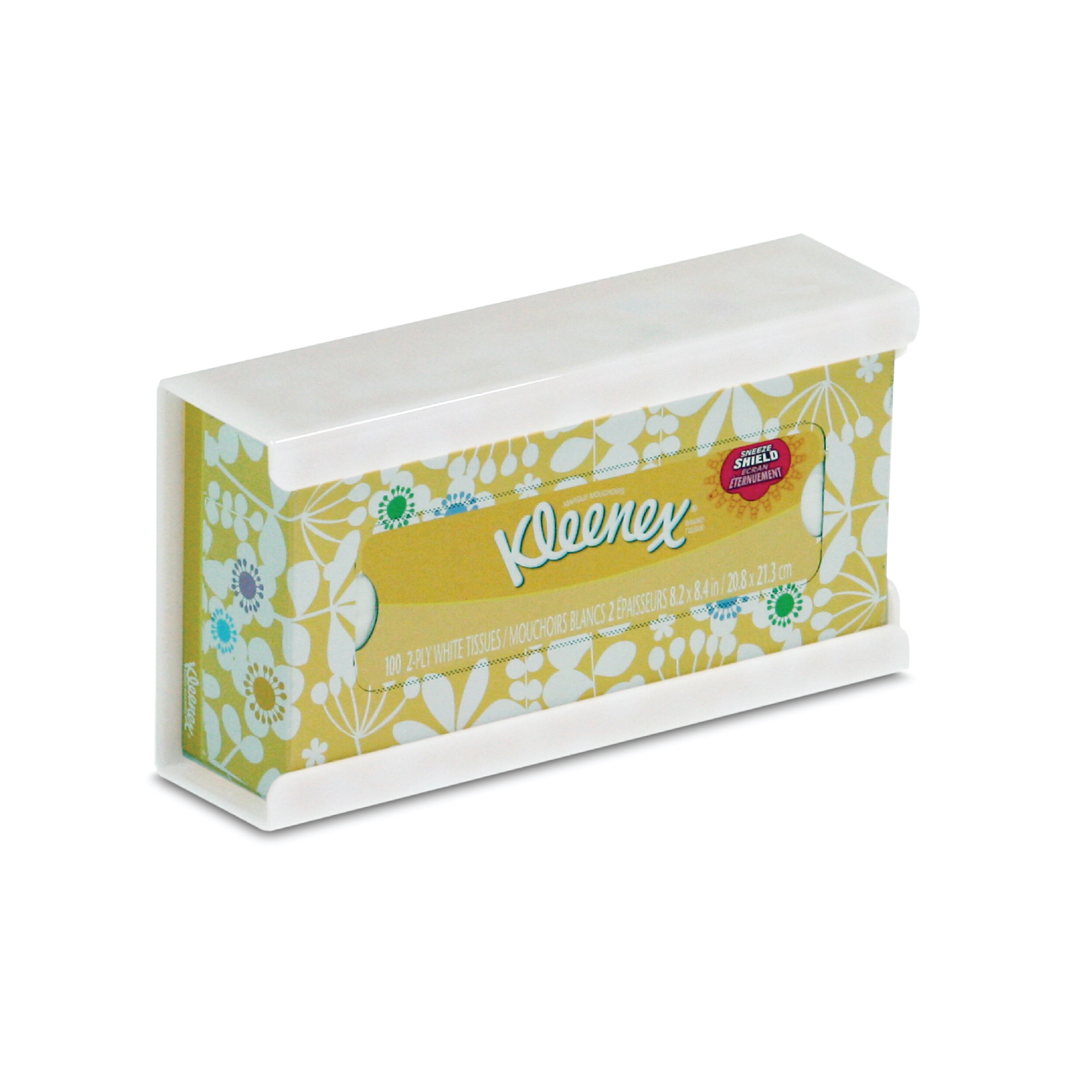Medium White TrippNT 50996 Plastic Wall Mountable Kleenex Box Holder 9-5/8 Width x 5-1/4 Height x 4 Depth 