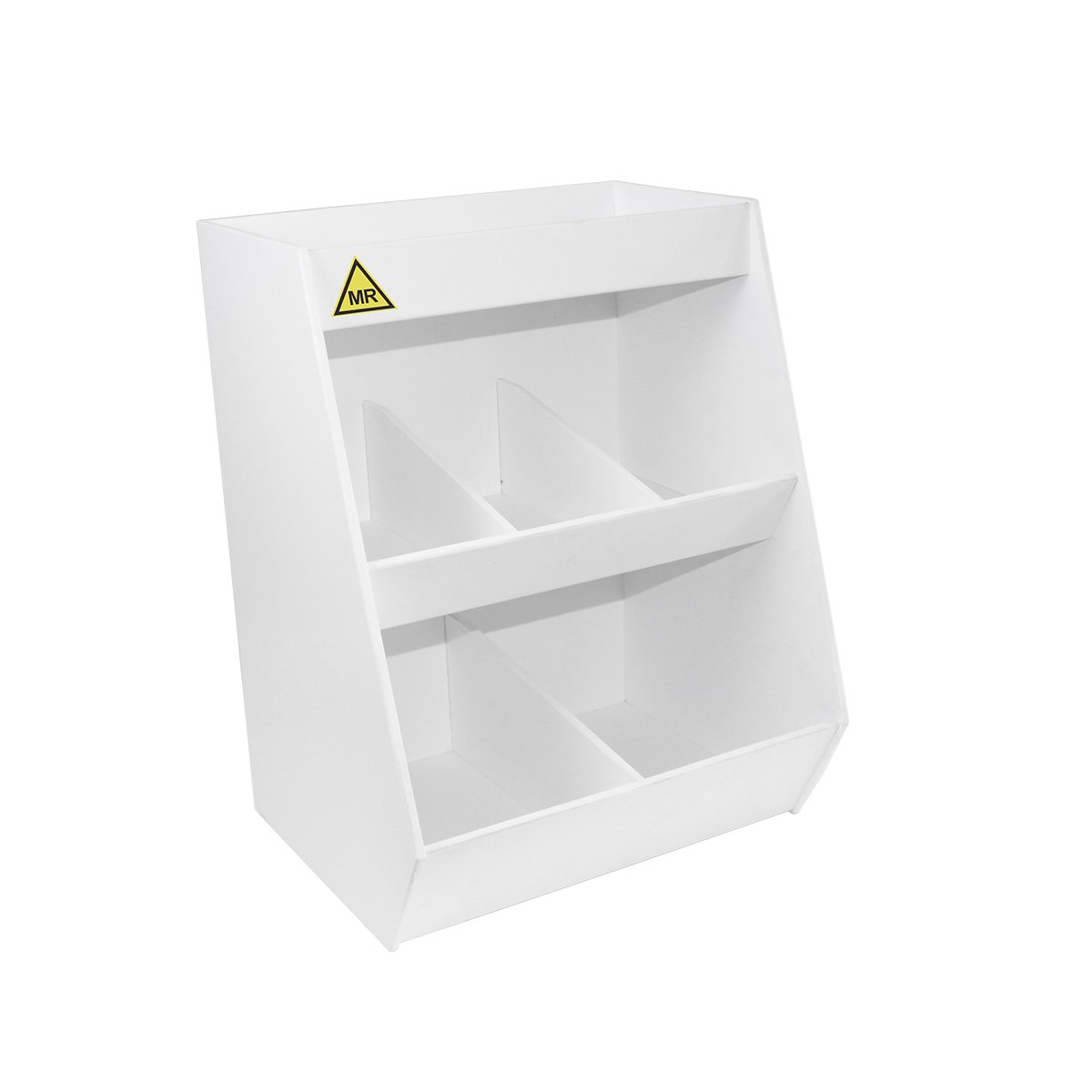 24 Width x 10 Height x 7 Depth TrippNT 50487 PVC Straight Double Safety Shelves White 