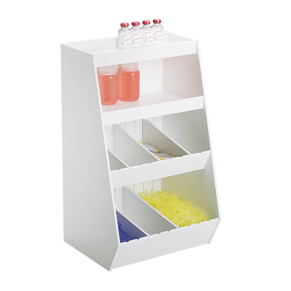 TrippNT Small Lab Storage Shelf with 16 Adjustable Bins, Quantity: Each