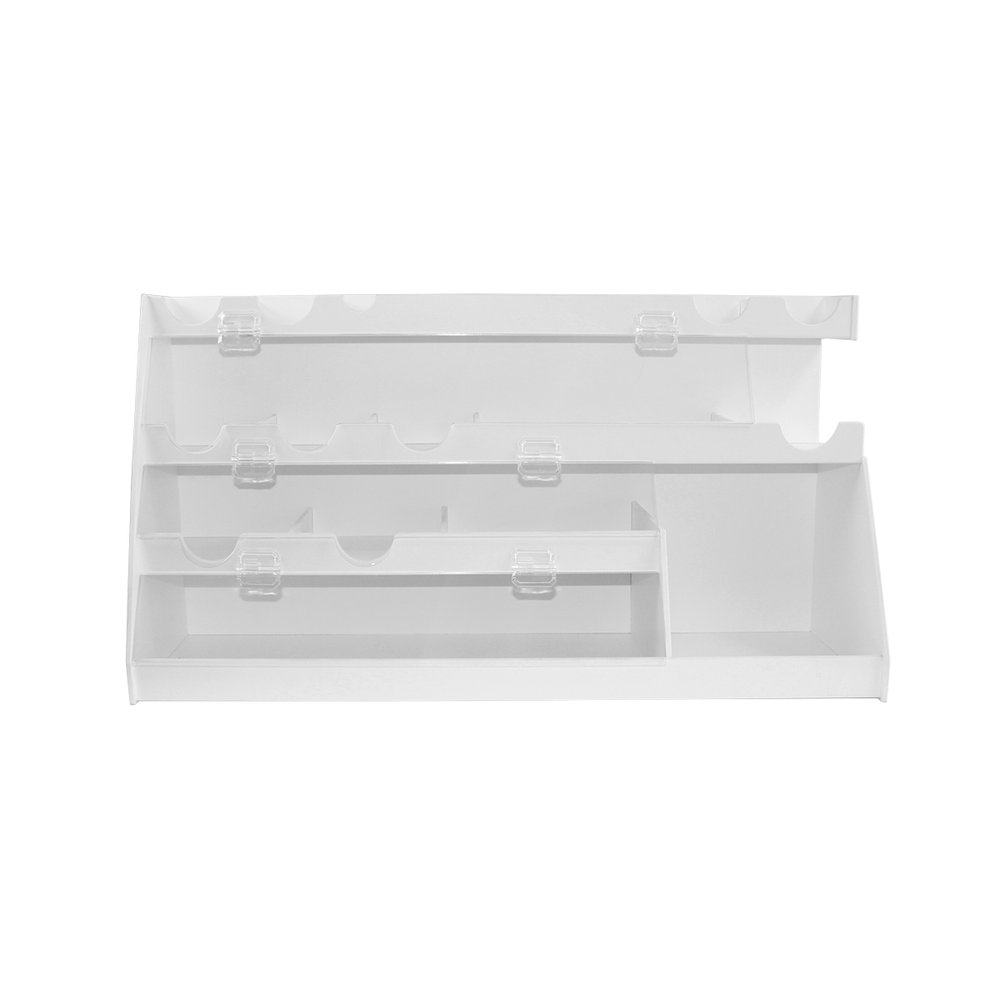 Pipette Storage Box Drawer Organizer with 4 Dividers and Clear Hinged Lid