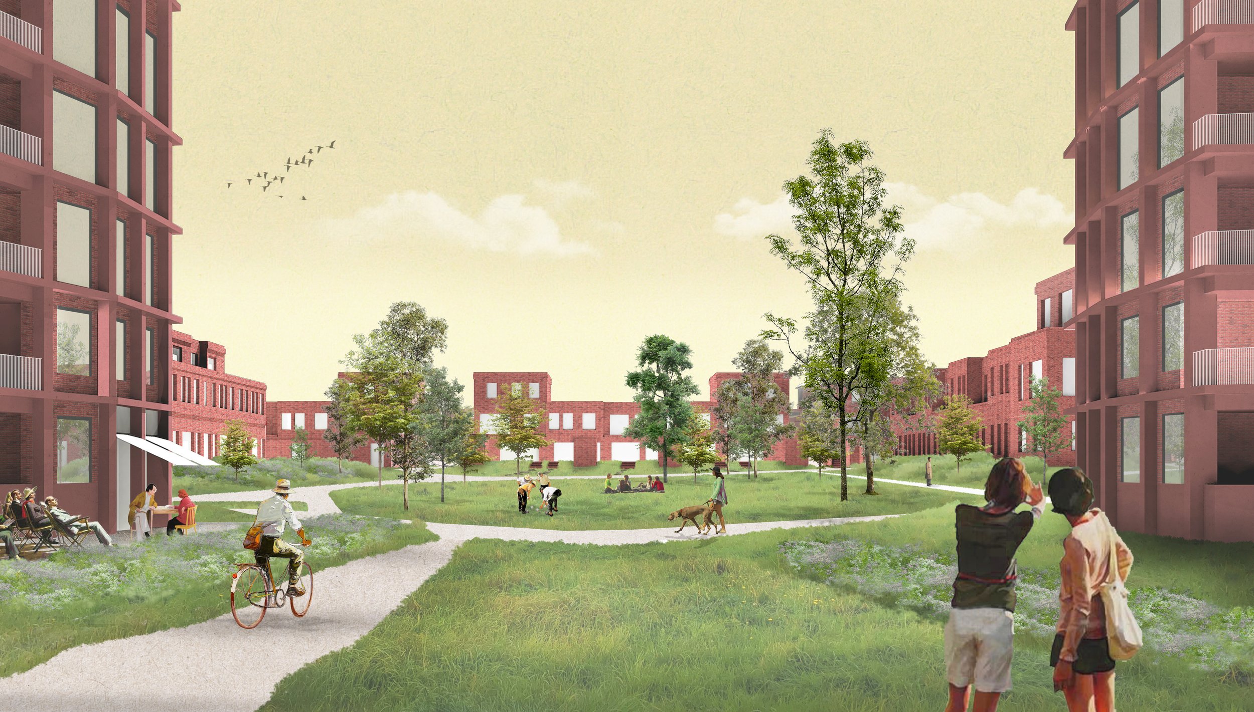 Park aan de Stroom, een nieuwe woonbuurt op de Bekaertsite, Hemiksem