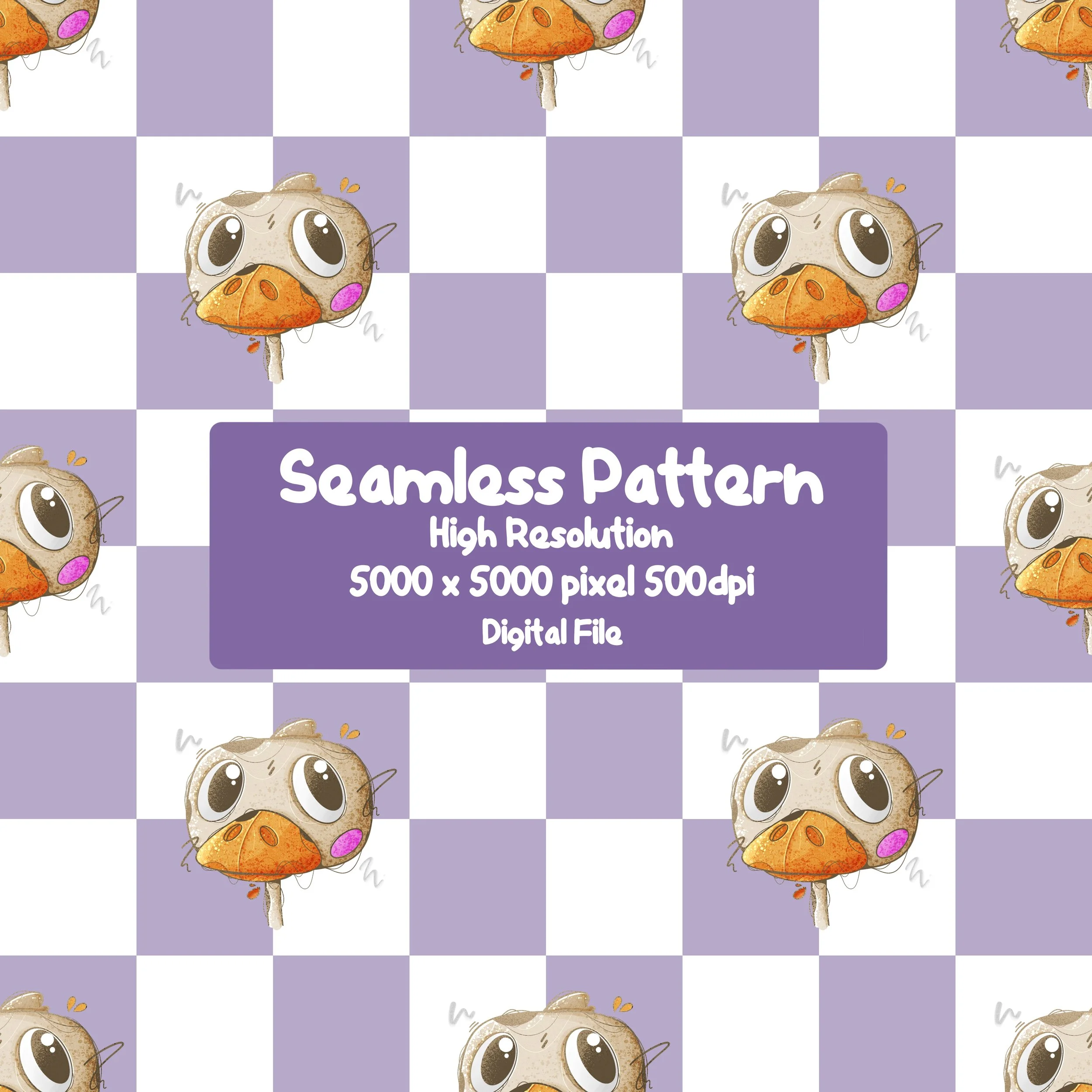 Duck Character Seamless Pattern | Printable Design