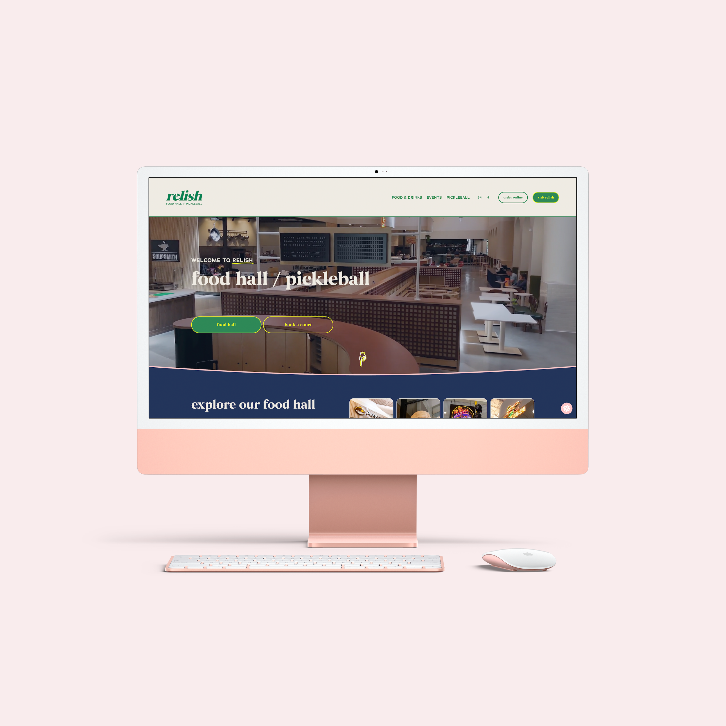 Squarespace Website Design For Colorado Pickleball &amp; Food Hall Destination