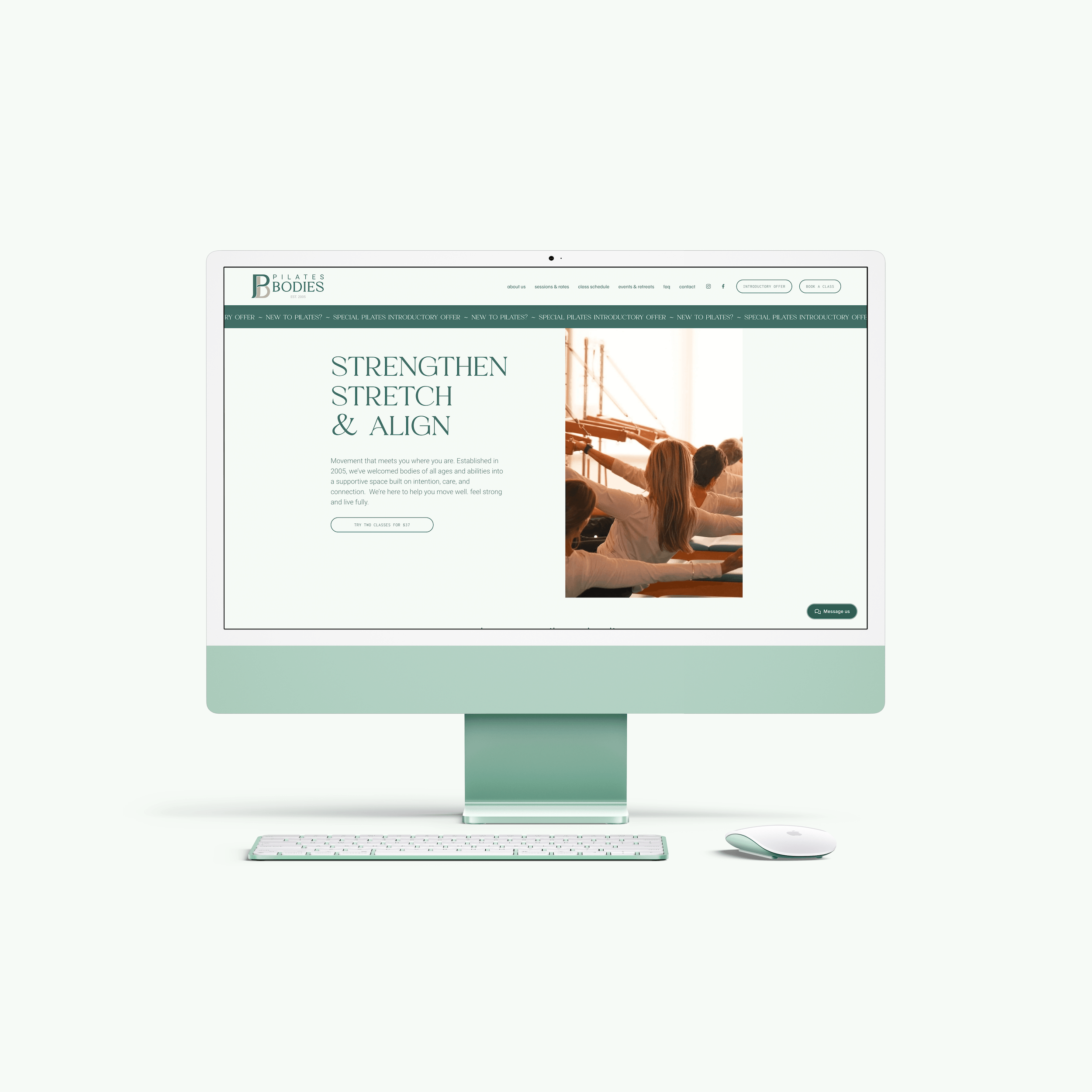 Squarespace Website Design For Denver Pilates Studio