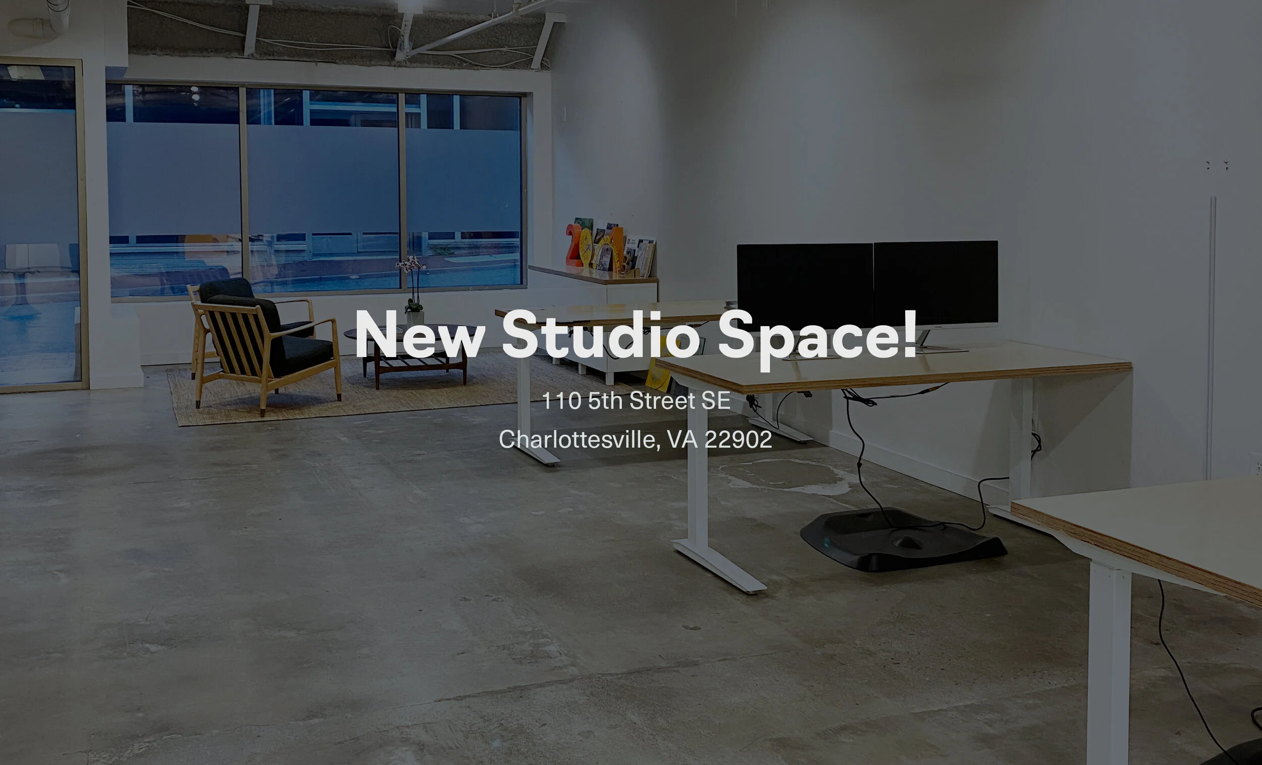 New Studio Space in Downtown Charlottesville!