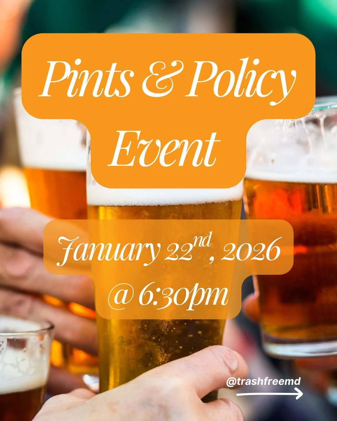 Join us and nonprofit partners at Patagonia Baltimore&rsquo;s Pints and Policy event to promote and support the Maryland Bottle Bill this year!

🗓️Wednesday, January 22nd, 2026 @ 6:30pm EST
📍700 S Caroline St. Baltimore, MD, 21231
 
Collaborators f