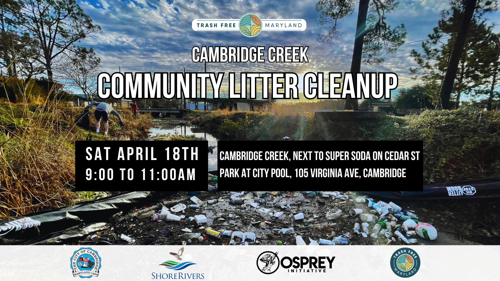 Cambridge, MD Clean Up, April 18th, 2026!