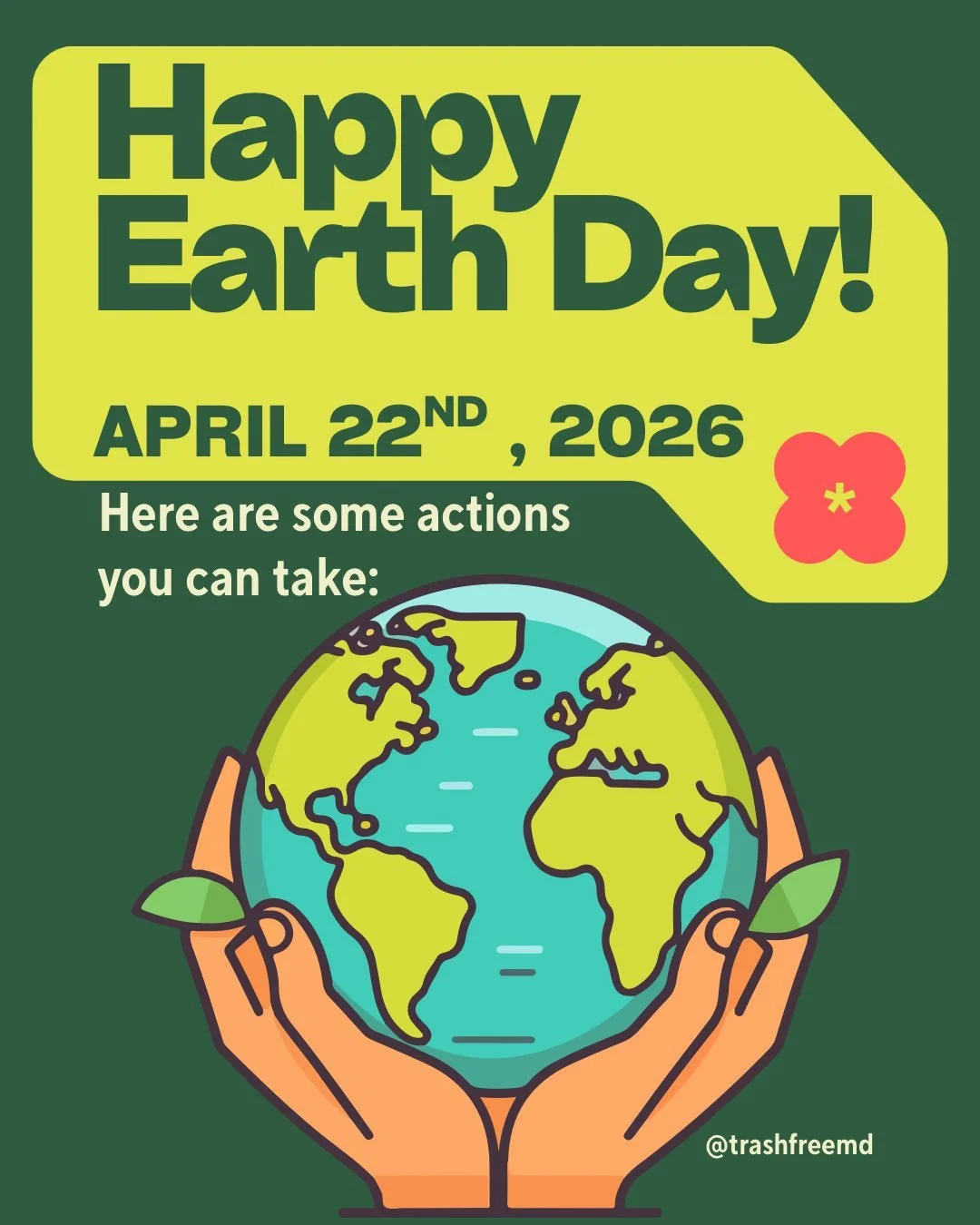 Happy Earth Day!

Celebrate Earth Day by implementing some of these actions today.

#earthday2026 #tfmd #md