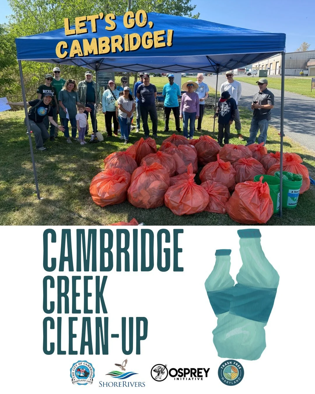 We recently finished another cleanup in collaboration with the City of Cambridge, ShoreRivers, and Osprey Initiative!

Thank you to all of our wonderful volunteers and our partners who came out to enjoy a day of cleaning up, learning about ways to as