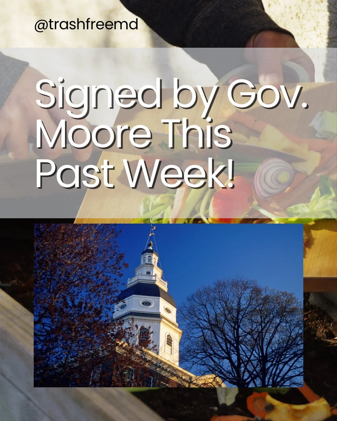 Thanks to the great leadership of so many partners including The Institute for Local Self Reliance and @cleanwatermd and others like @reginatboyce and @katiefryhester , HB429/SB599: On-Farm Organics Diversion and Recycling Grant Program is now offici