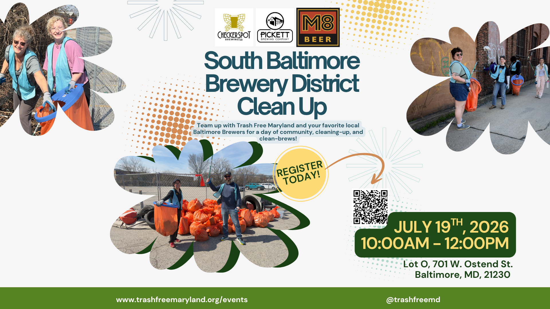 South Baltimore Brewery District Clean Up, July 19th, 2026!