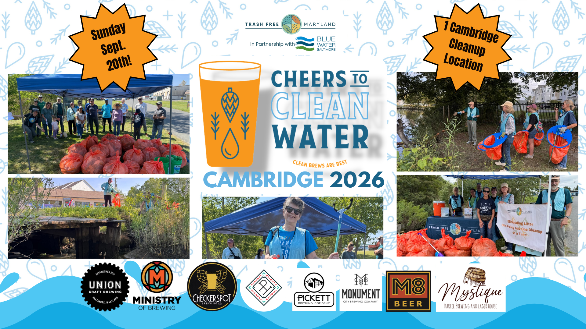 Cheers to Clean Water Cambridge, Sunday, Sep. 20, 2026!