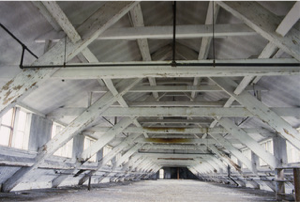 Ebley Mill attic before conversion to offices