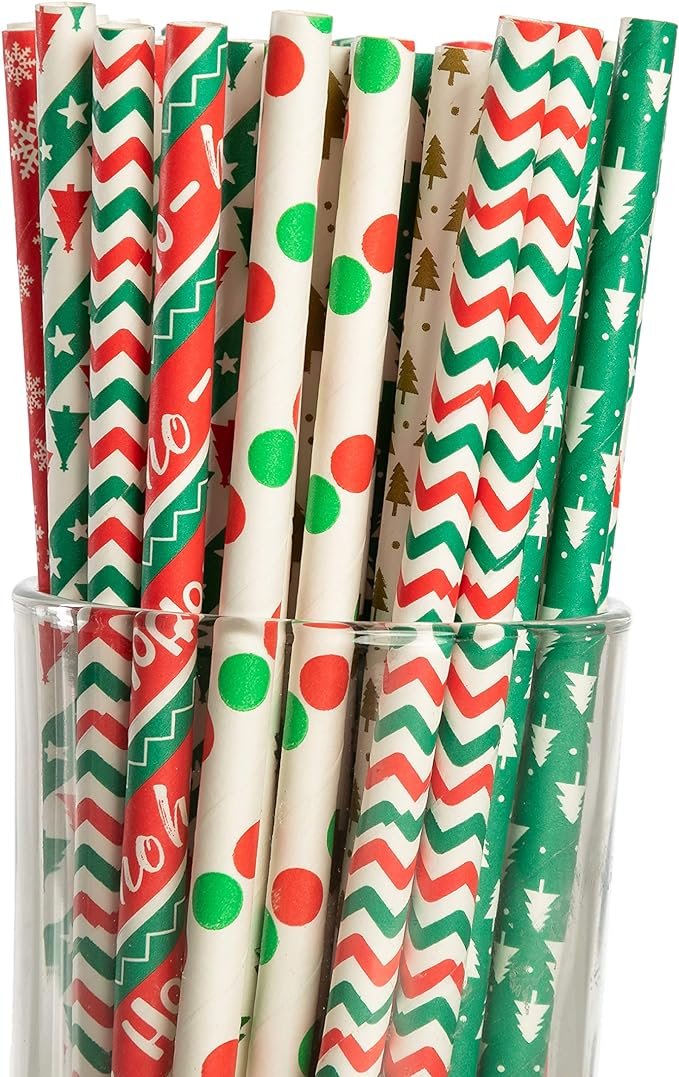 Holiday Paper Straws