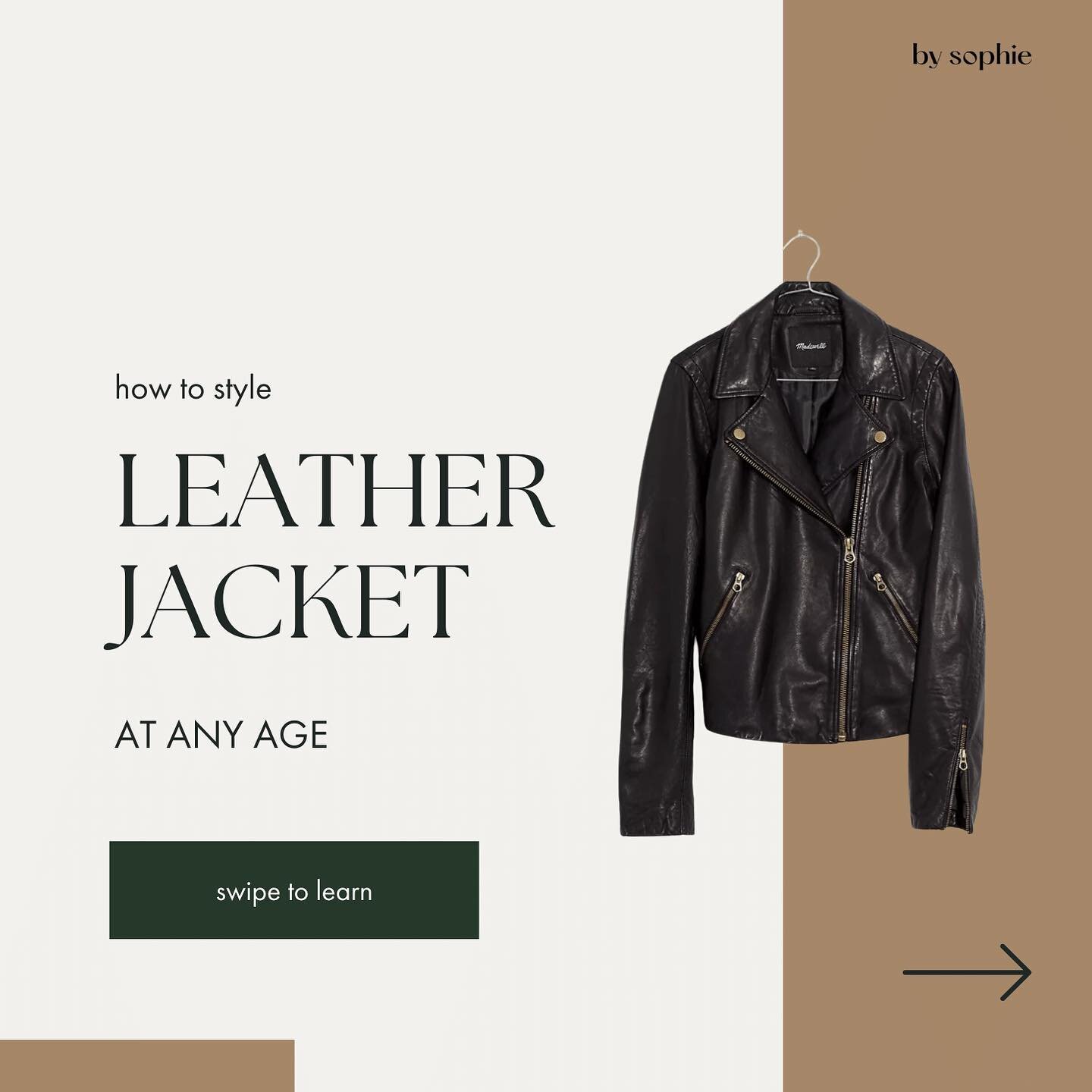 The leather jacket is a must have wardrobe staple. 🔥It is typically a slimmer fitting outerwear option that acts as a layer in all the right ways. This jacket can be casual or dressy, paired with skirts or pants, and truly looks good on women of all