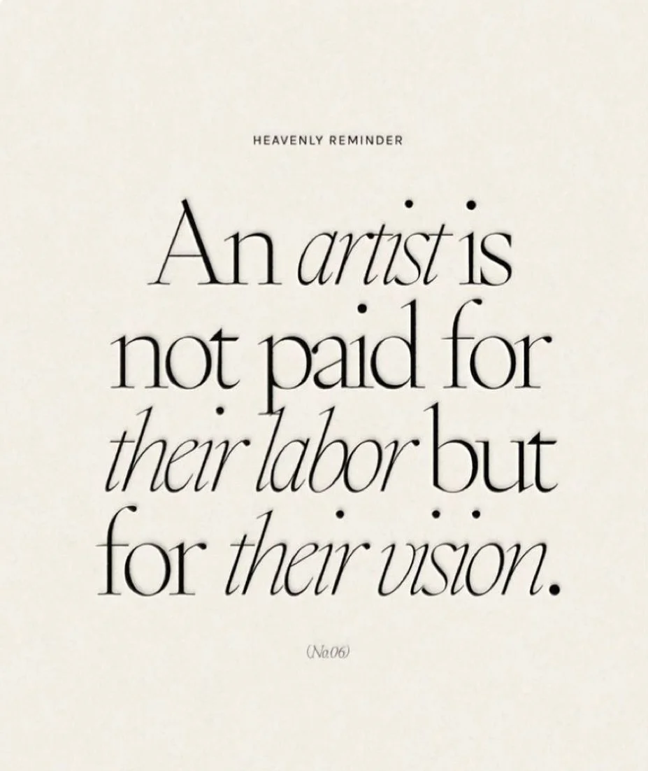 I don&rsquo;t work for money.
I don&rsquo;t count the hours I spend on a project.
I don&rsquo;t work for praise or validation.
I don&rsquo;t work because &lsquo;I have to&rsquo; survive.

♾️ 

I work because it&rsquo;s my purpose.
I work because my s