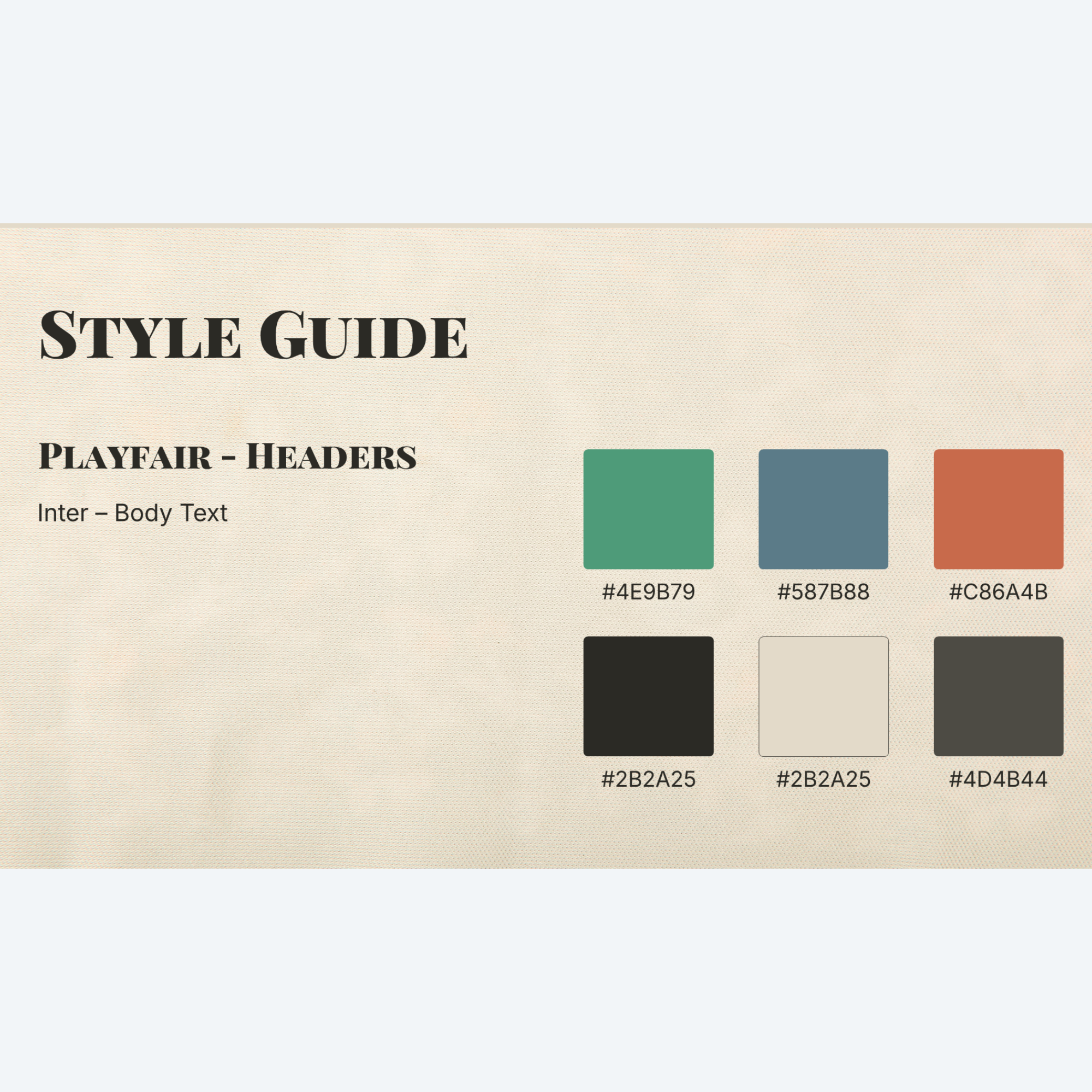 Included Style Guide Slide