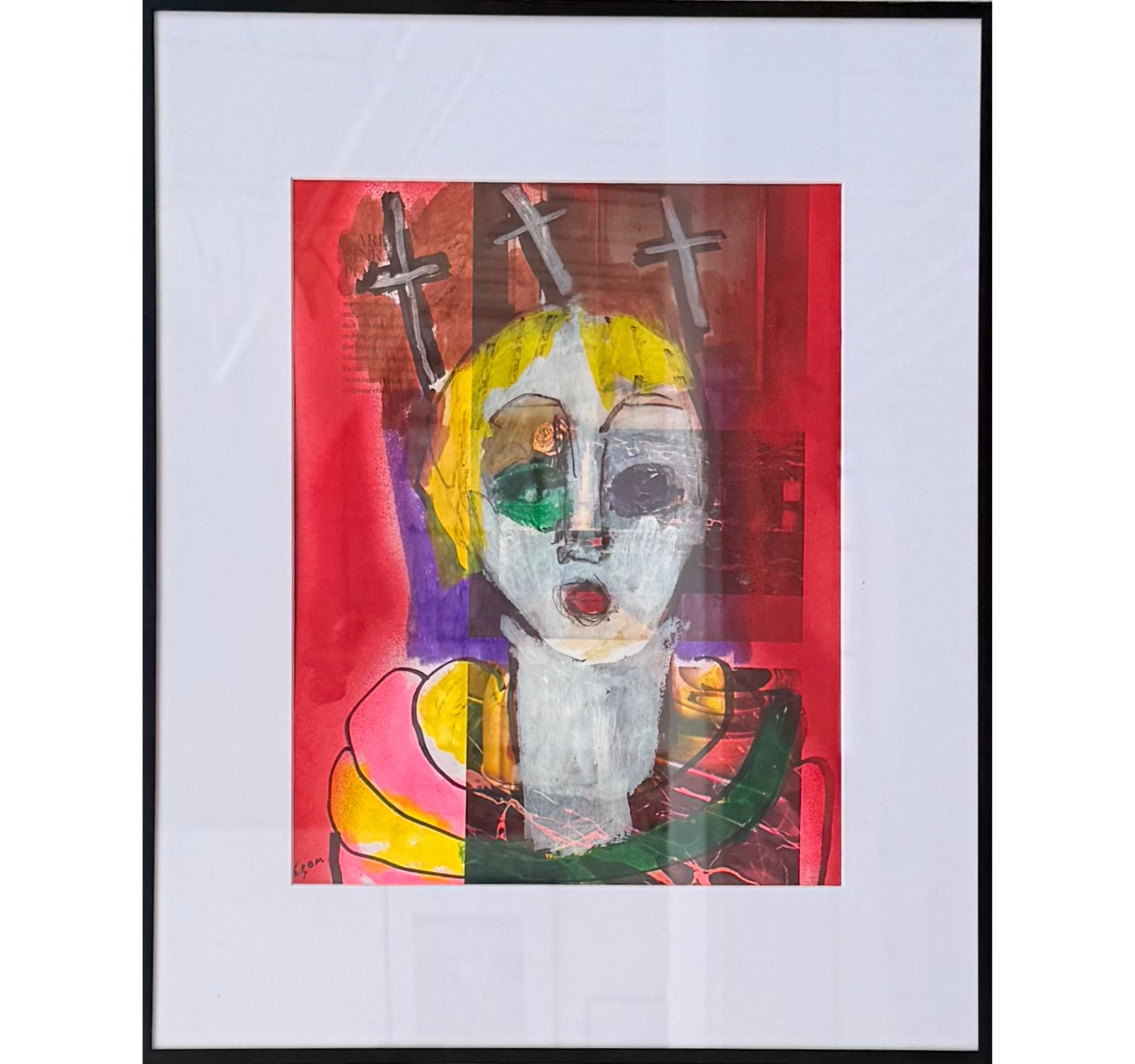 125. "Magazine Sketch 1" Tony Mose | 11" x 14"; Frame: 16.5" x 20.5" | $1200
