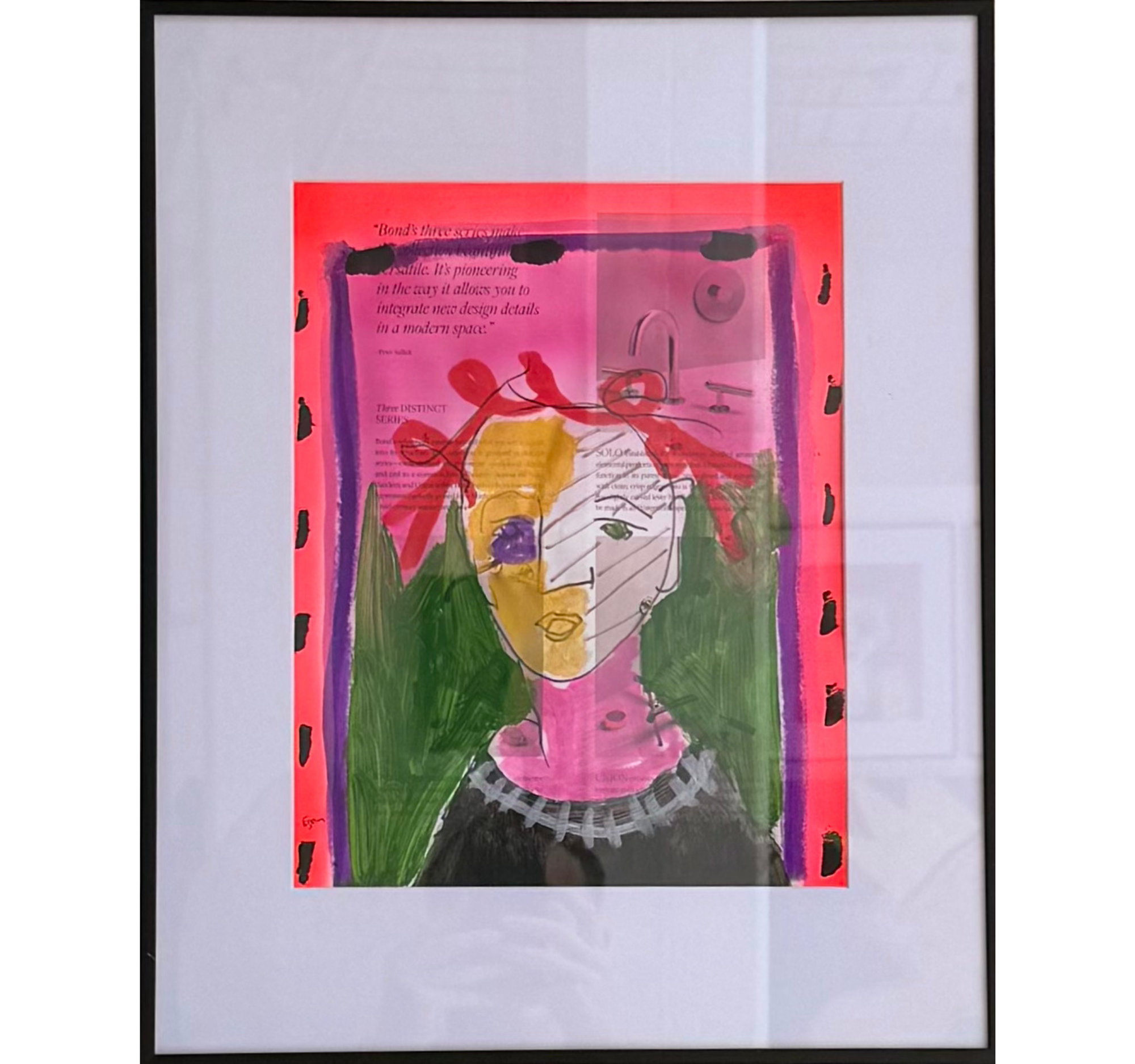 120. "Magazine Sketch 1" Tony Mose | 11" x 14"; Frame: 16.5" x 20.5" | $1200