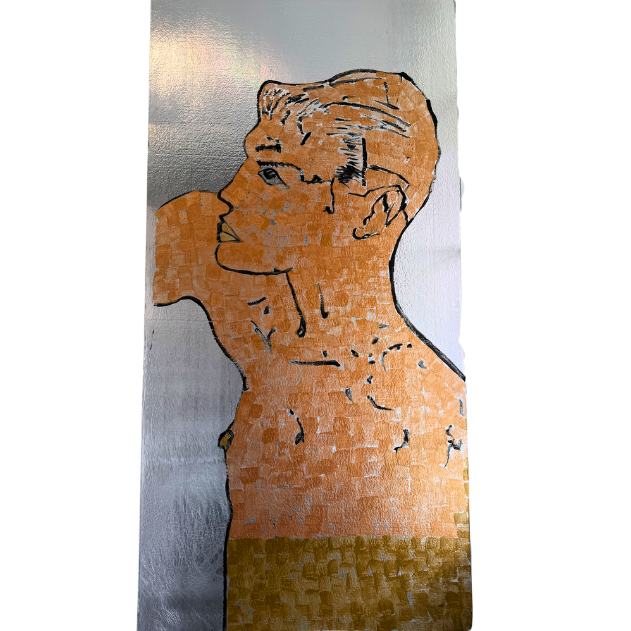 1. "Figure Study in Rust on Foil" Tony Mose | 48" x 96" | $10,368