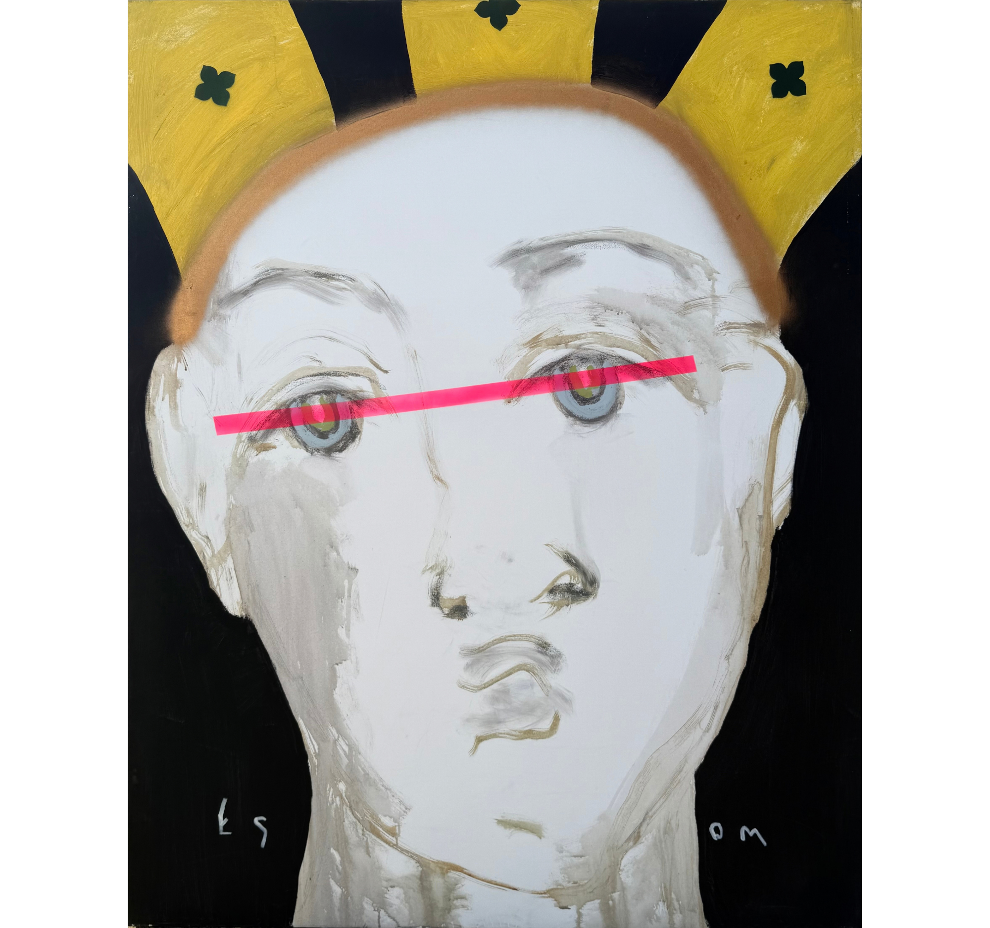 “Figure with a Pink Blindfold” Tony Mose | 60” x 48” | $6,500