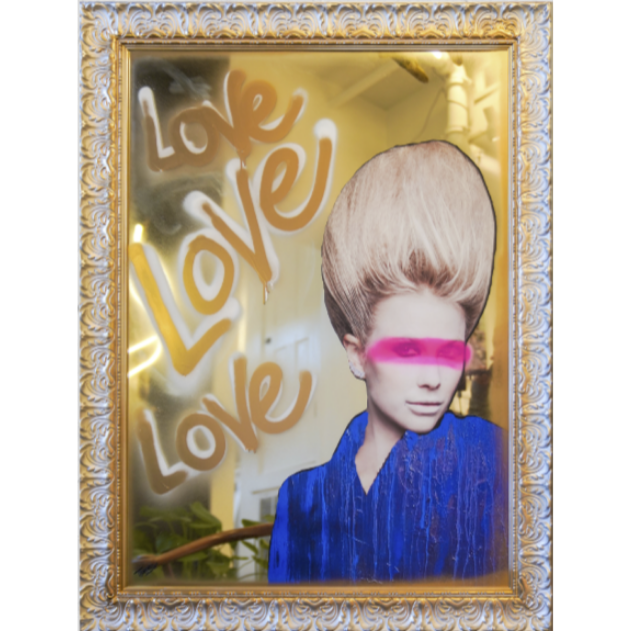 36. "Bouffant Love Mirror" Tracey Mose | 36.5" x 48.5" | $4800
