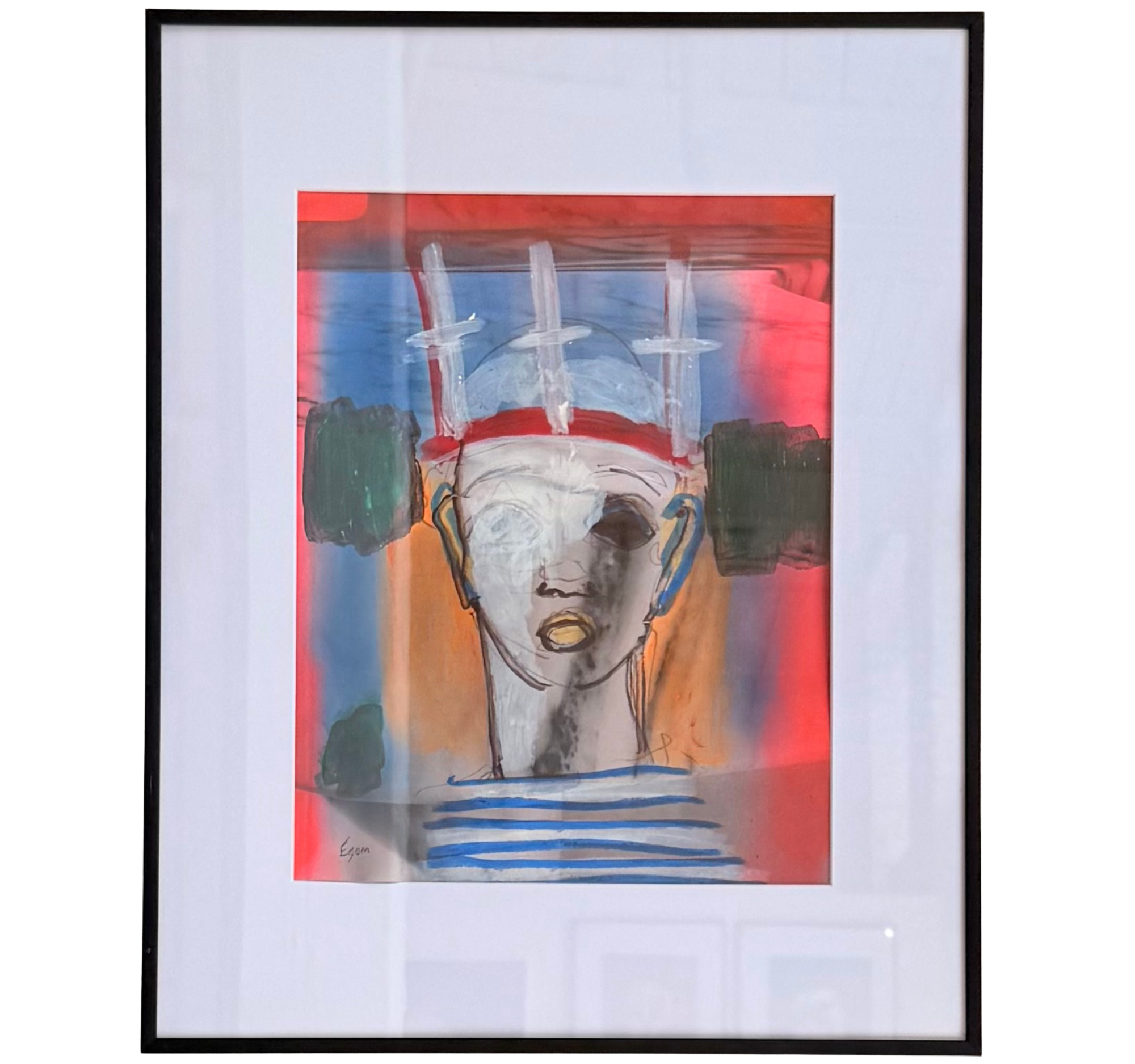 122. "Magazine Sketch 1" Tony Mose | 11" x 14"; Frame: 16.5" x 20.5" | $1200