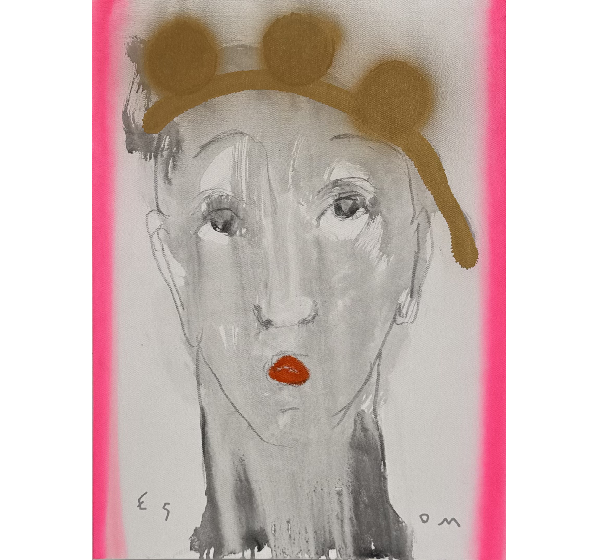 6. "Figure with Pink Stripes" Tony Mose | 18" x 24" | $1200