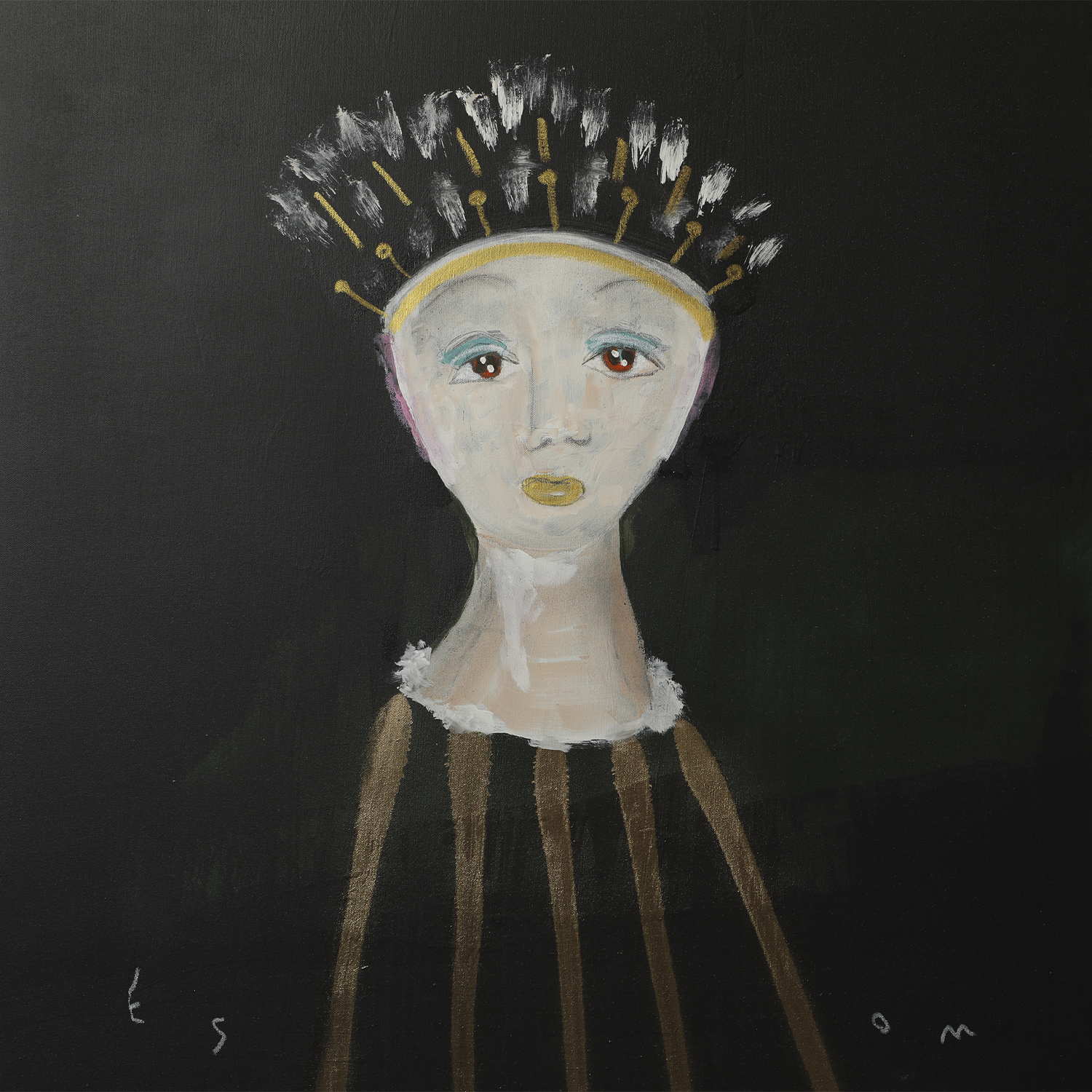 "Figure with Gold Striped Cloak" • 36 x 36