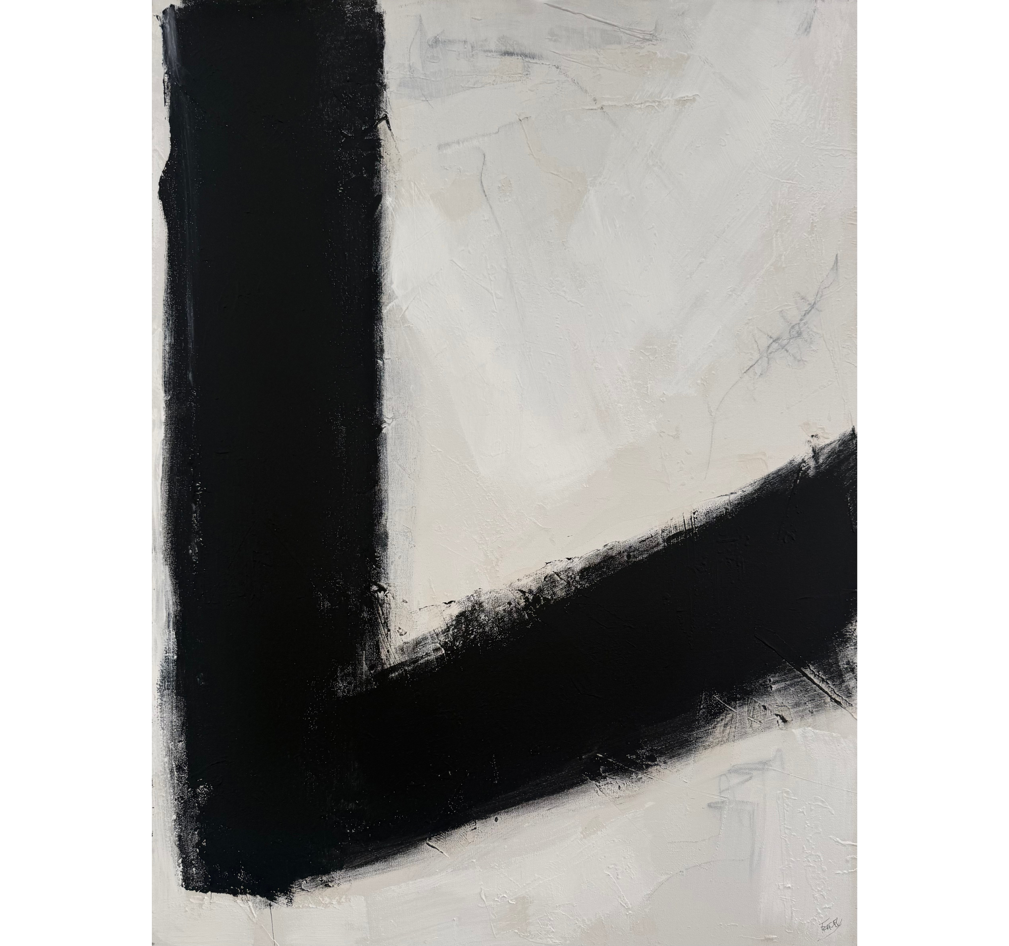114. "Black and White Study 1" Tracey Mose | 30" x 40" | $2100