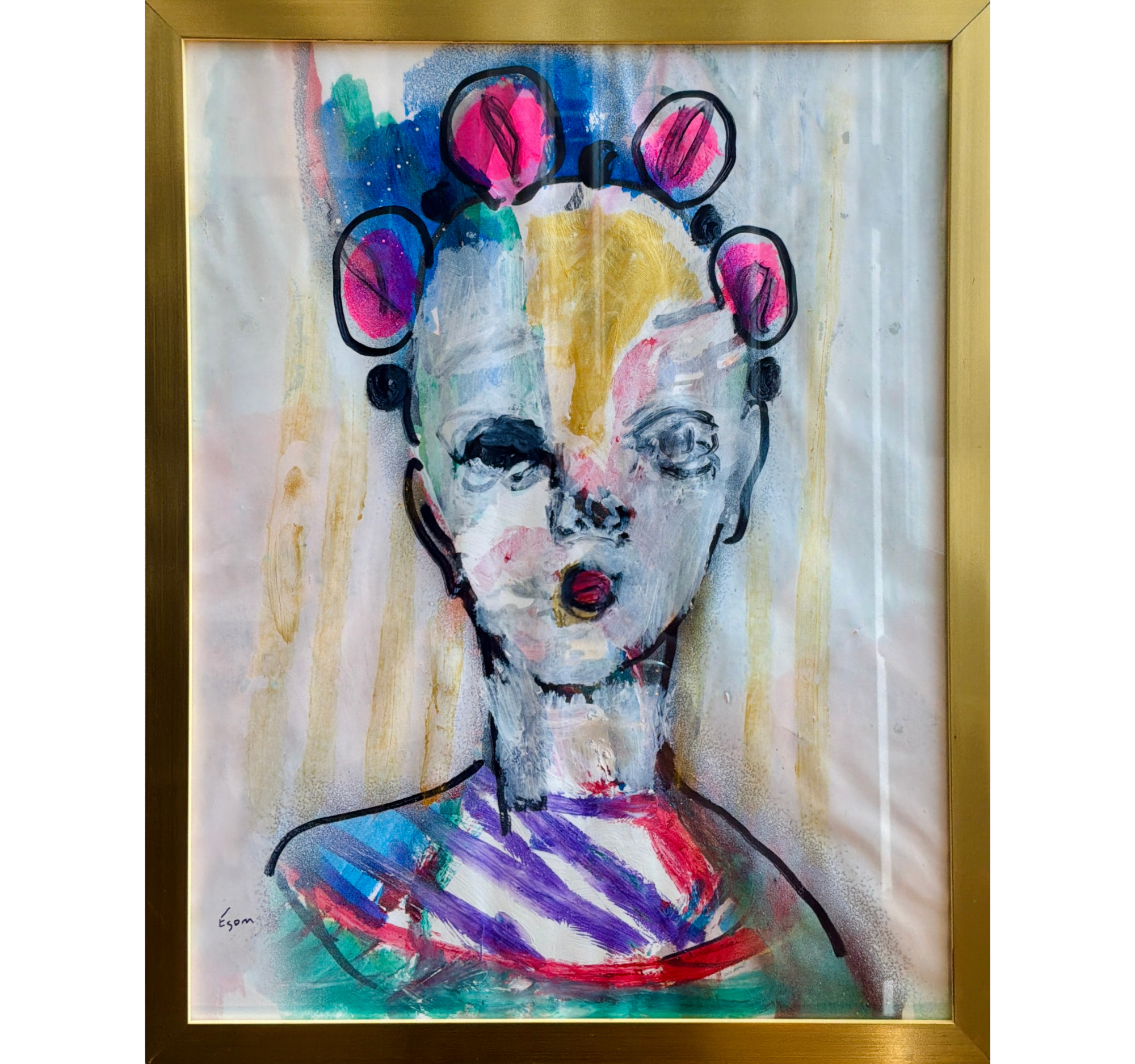 55. “Magazine Sketch” Tony Mose | 11” x 14”; Frame: 12” x 15” | $900