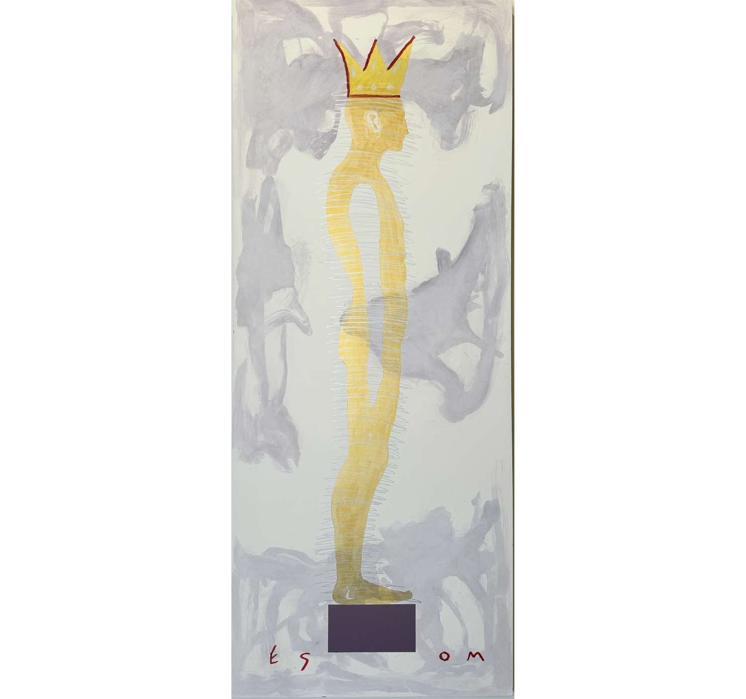 "CORONATION SILHOUETTE KING ON LAVENDER"  •  32 x 80
