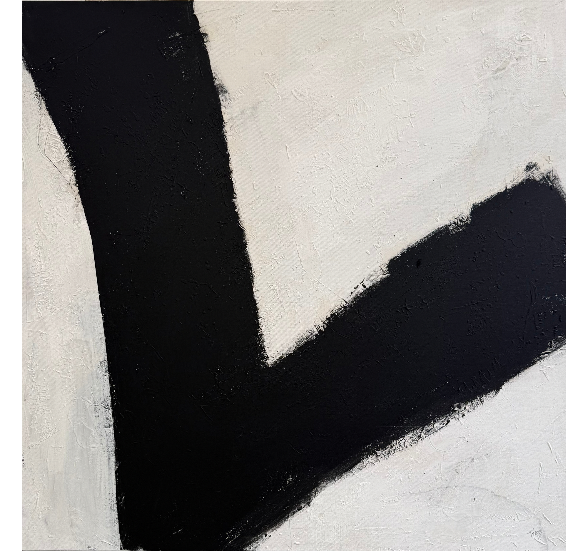 31. “Black and White Study 4” Tracey Mose | 36” x 36” | $2300