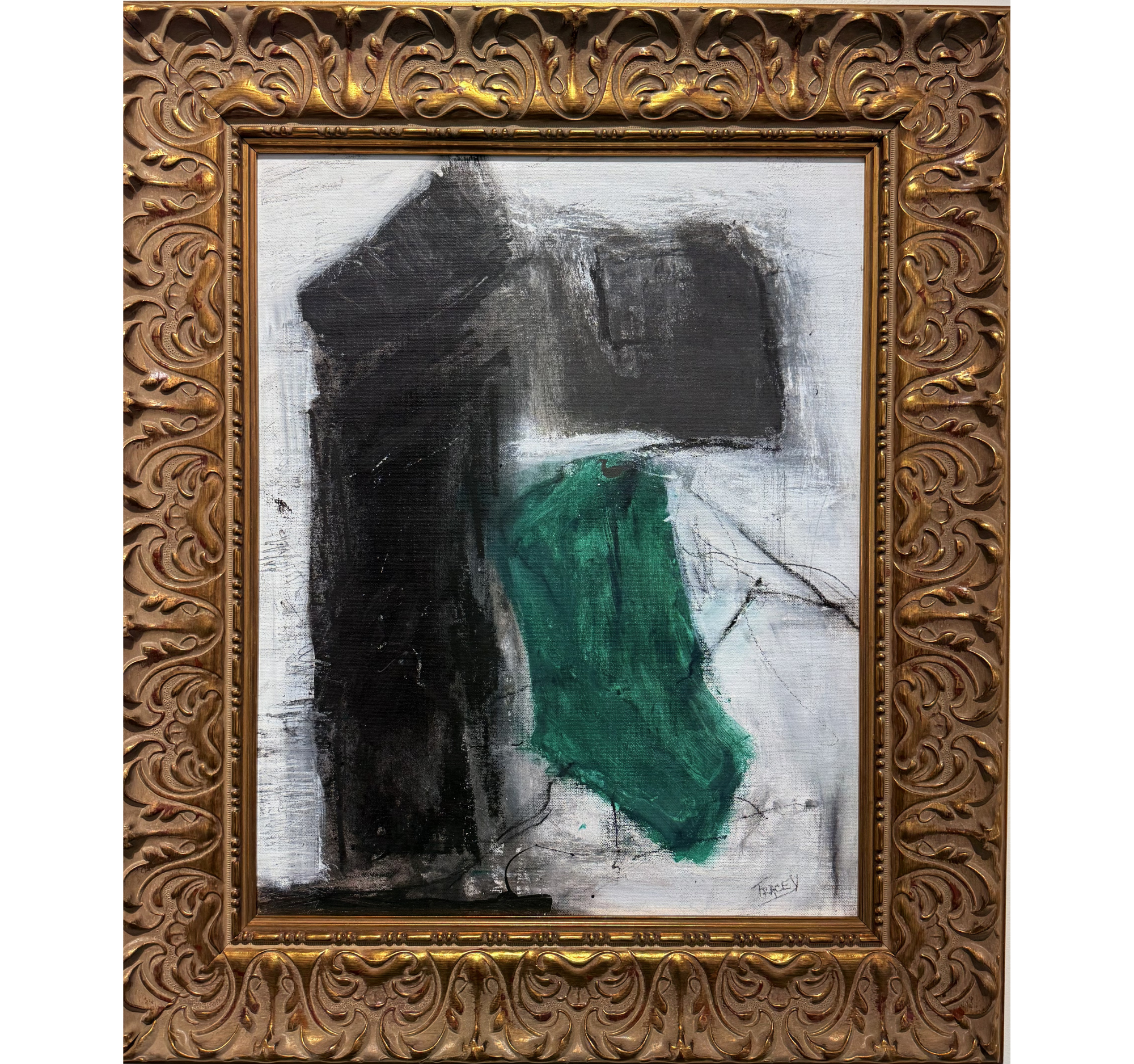 53. "Cargo Containers in Phthalo Green" Tracey Mose | 18" x 24"; Frame: 21" x 27" | $1612