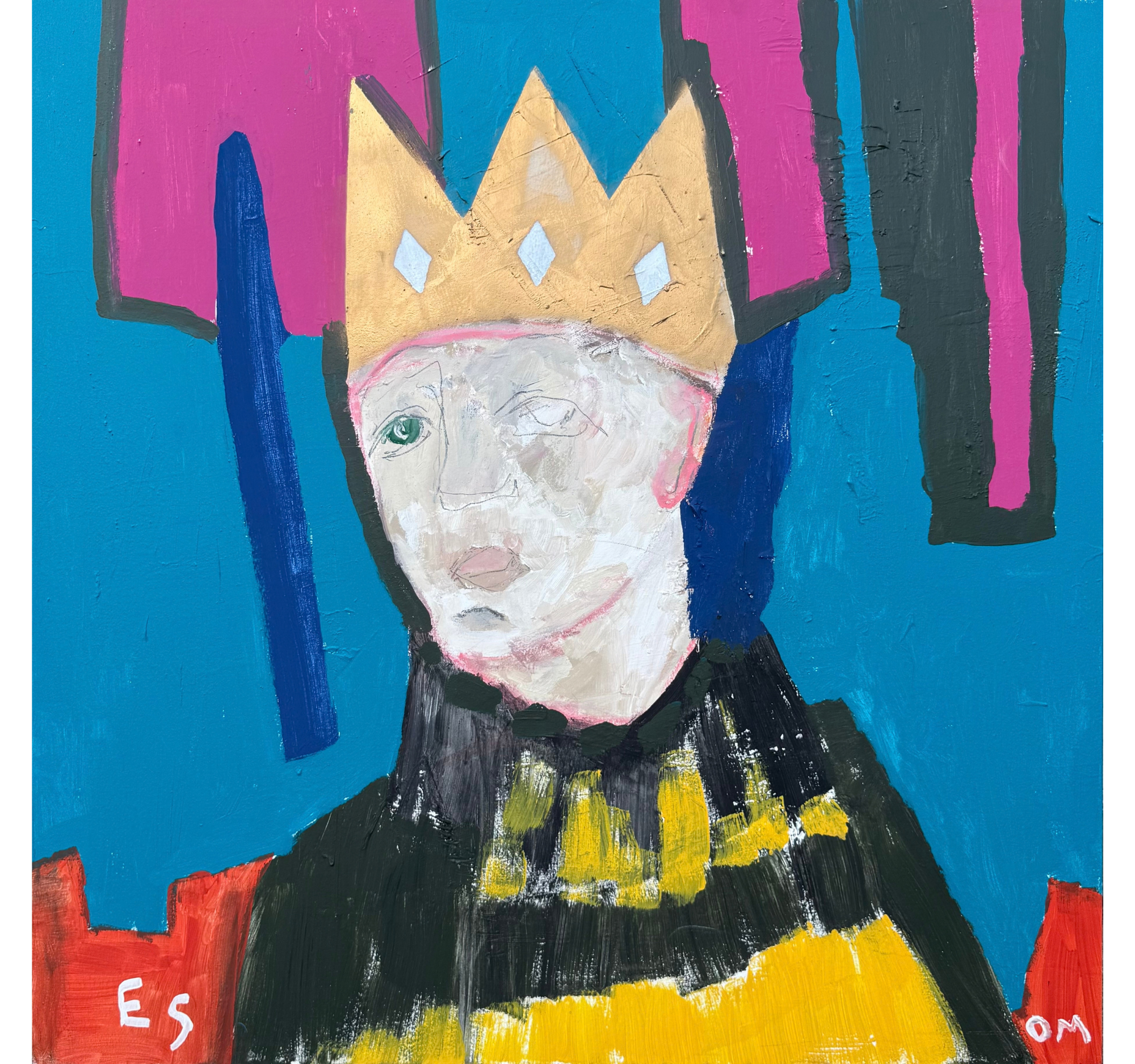 “Abstract Royal with a Gold and Black Cloak” Tony Mose | 48” x 48” | $5,200