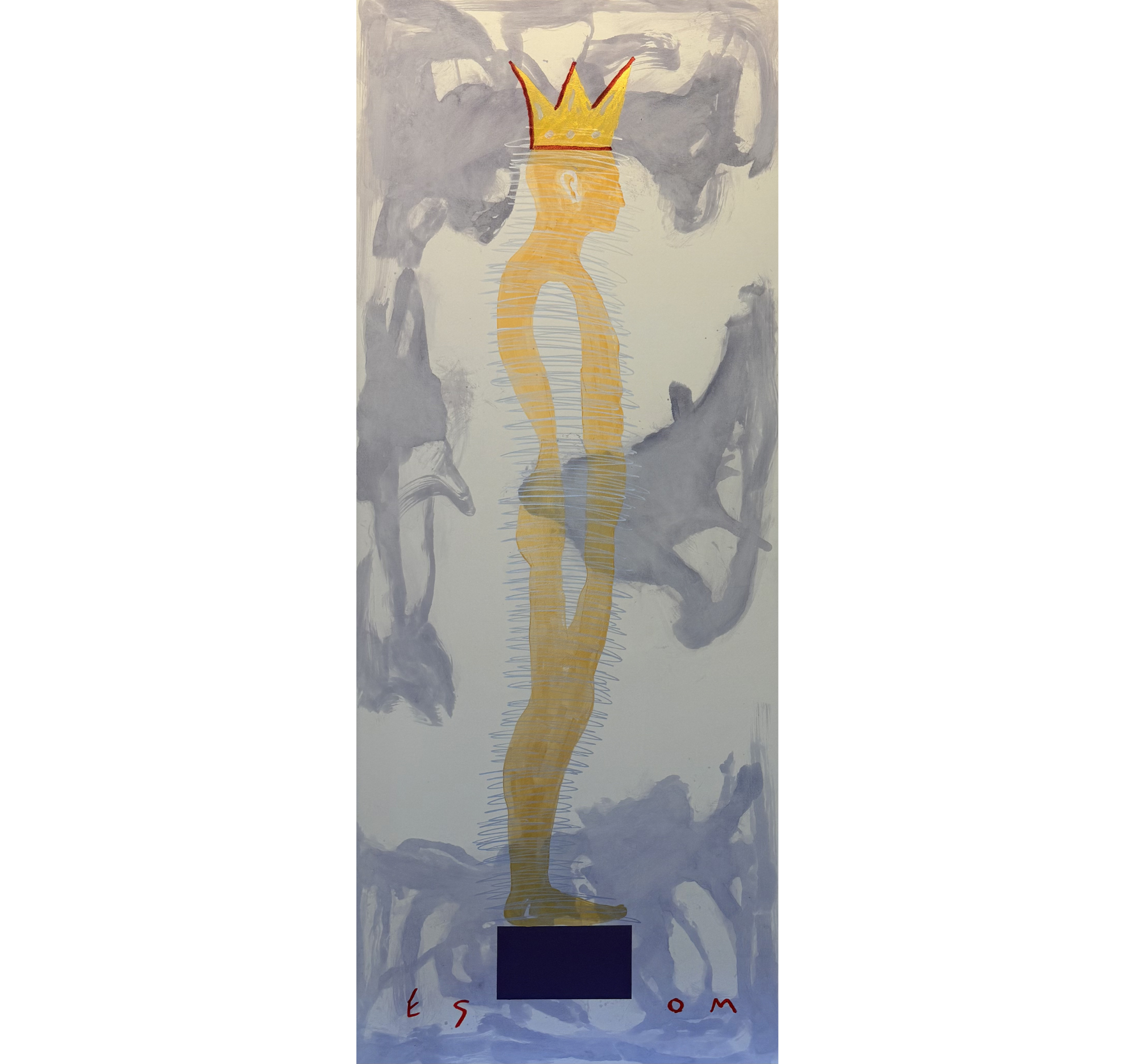 15. "Coronation Silhouette King on Lavender" Tony Mose | 32" x 80" | $5760