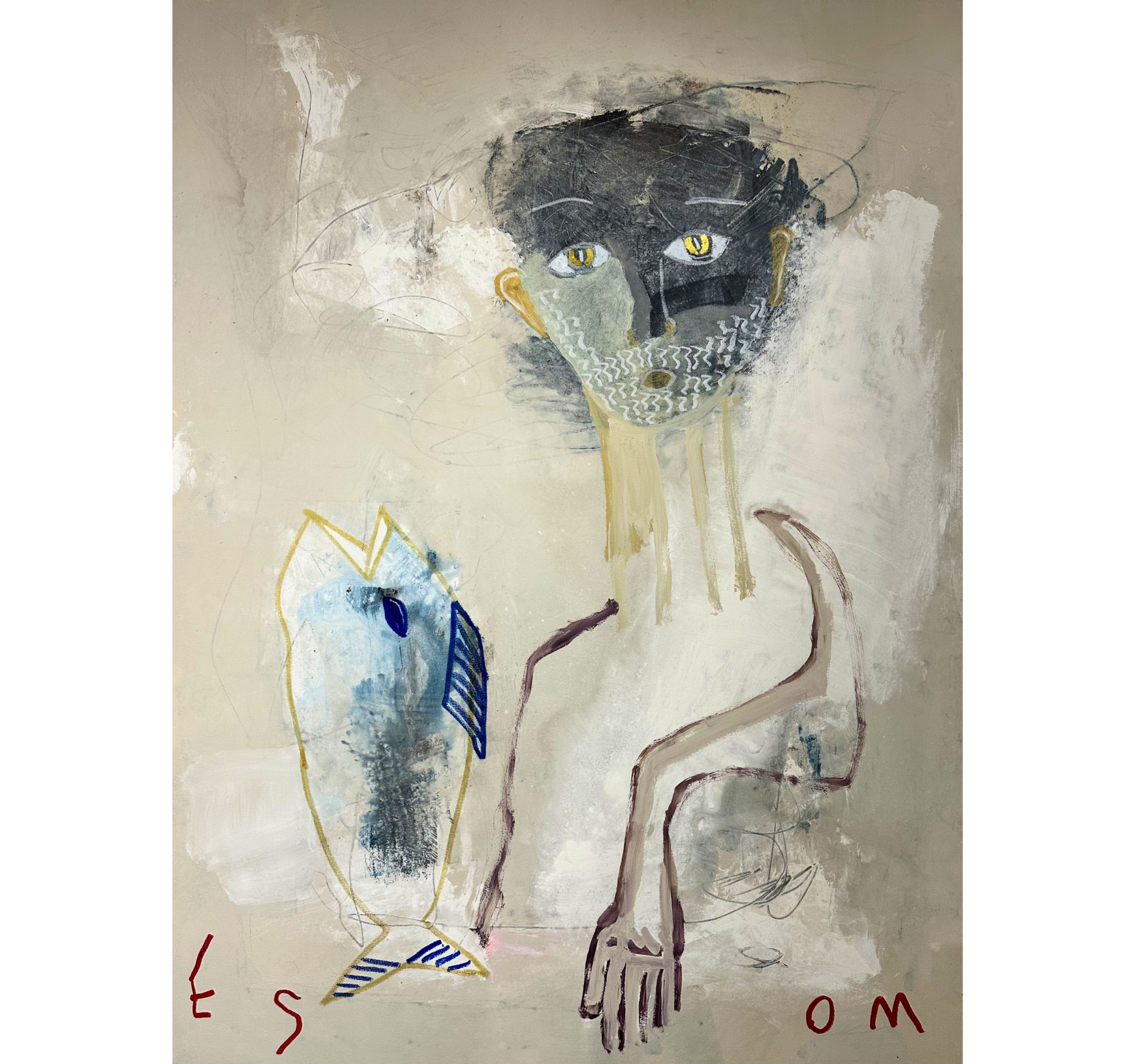 33. "Figure with a Fish" Tony Mose | 72" x 96" | $15,552