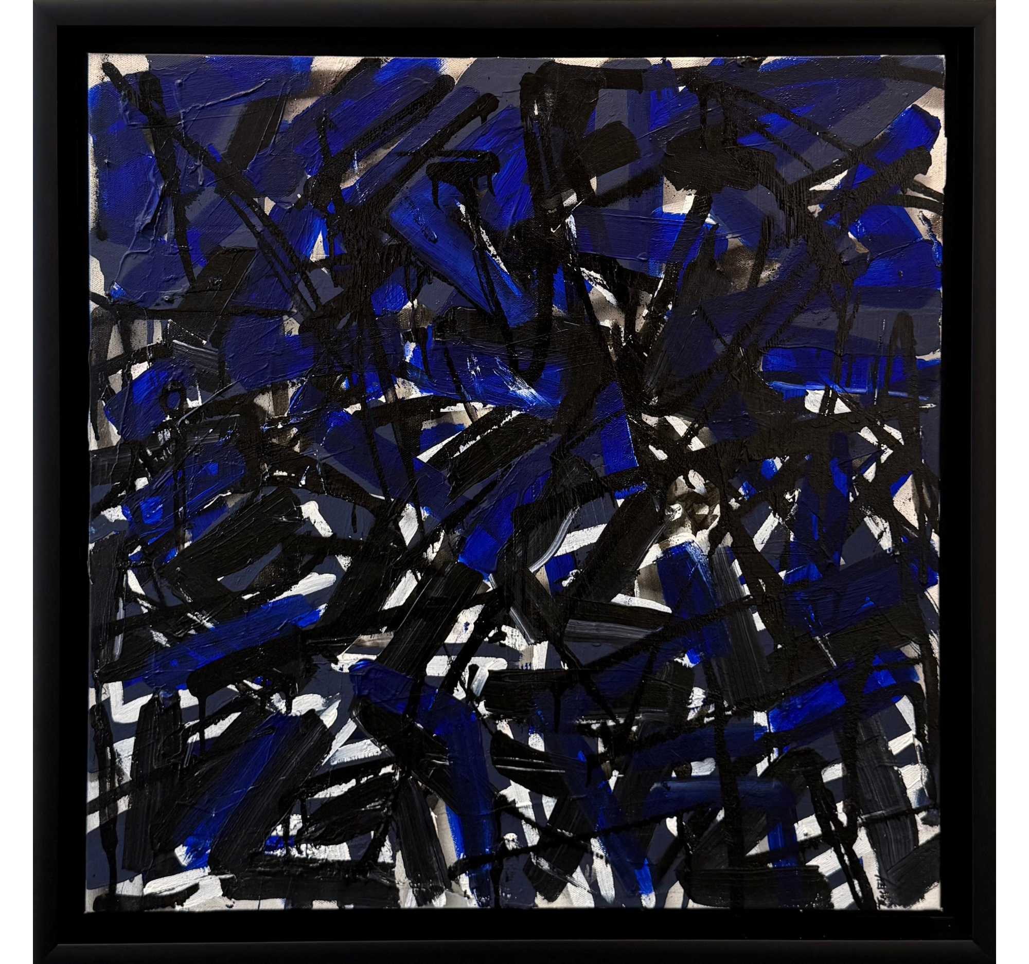 66. "Under the CCC in Blue" Tracey Mose | 24" x 24"; Frame: 27” x 27” | $1800