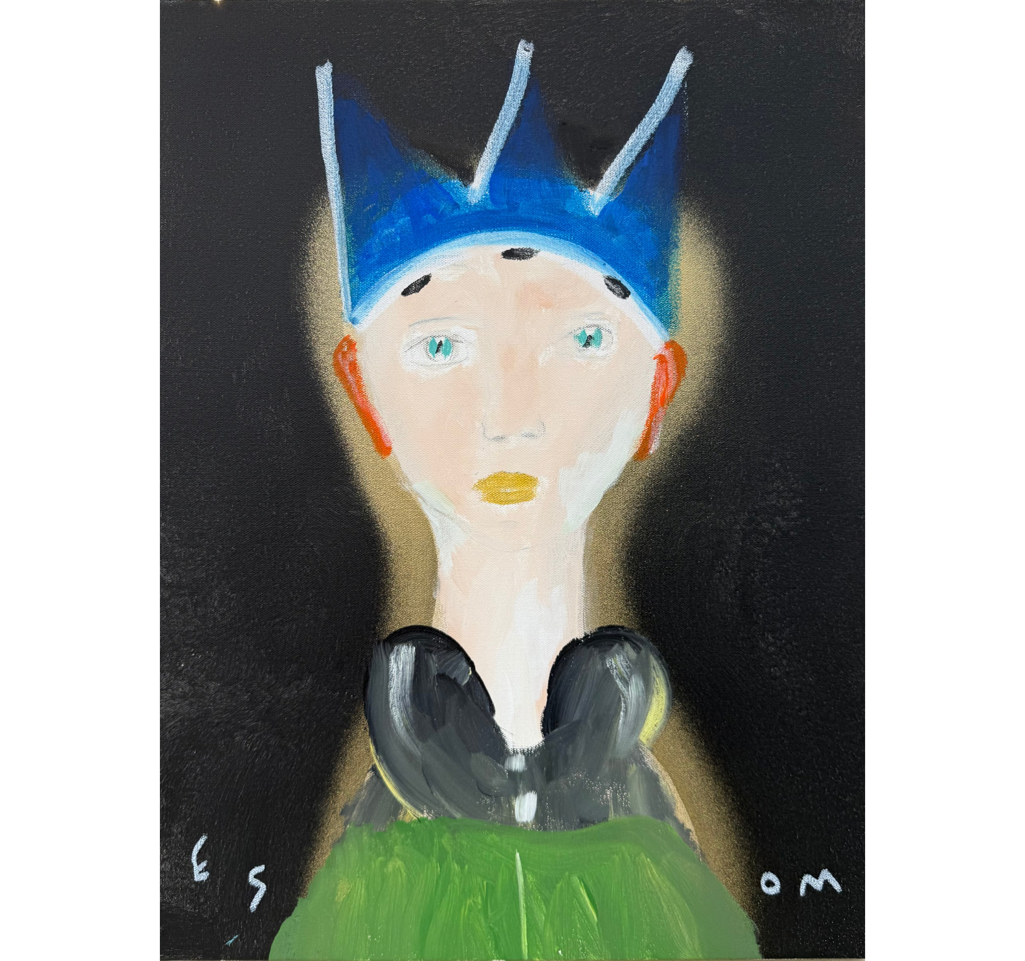 "Figure with a Blue Crown" Tony Mose | 18" x 24" | $1200