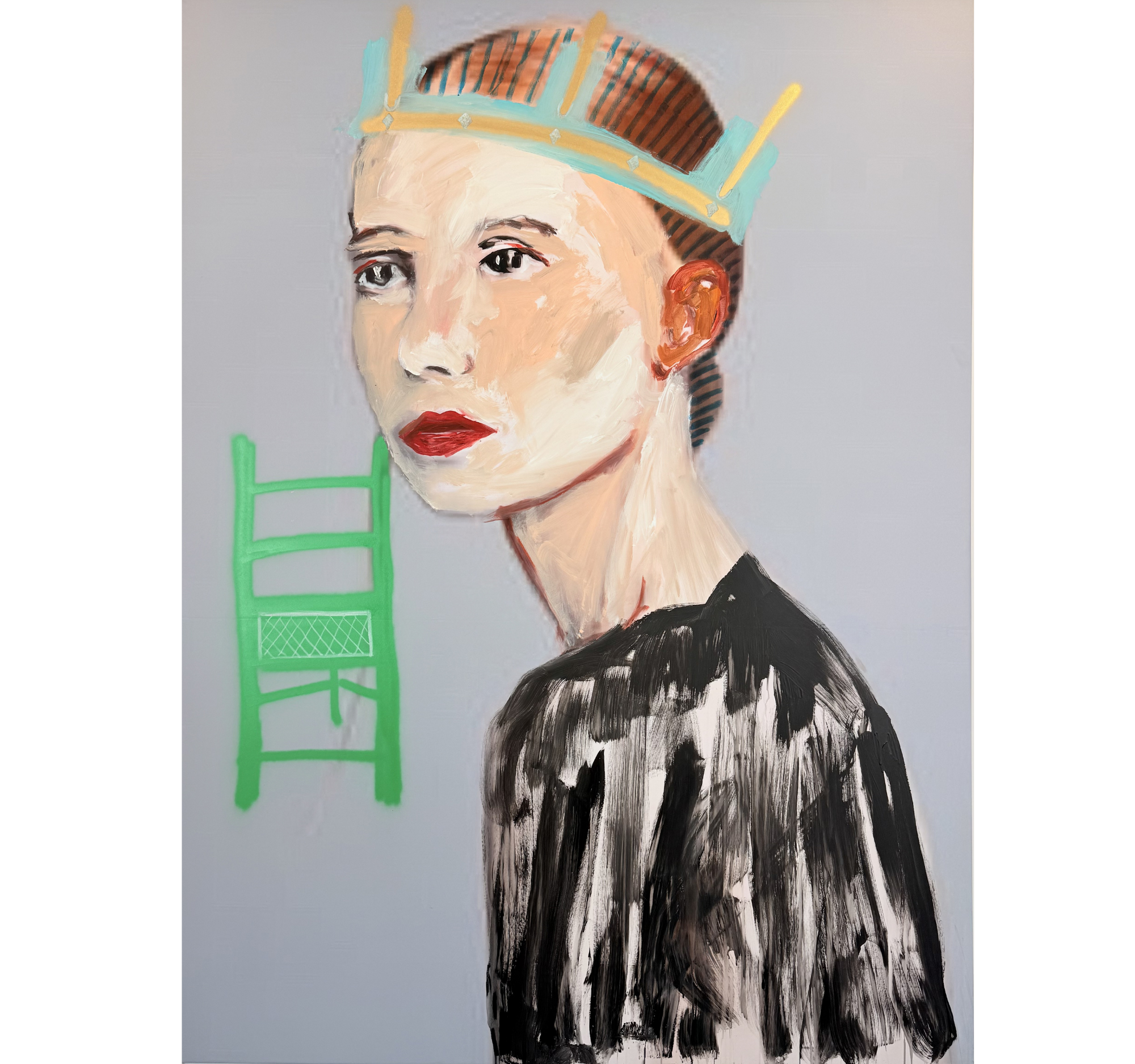 12. "Queen with a Green Chair" Tony Mose | 72" x 96" | $15,552