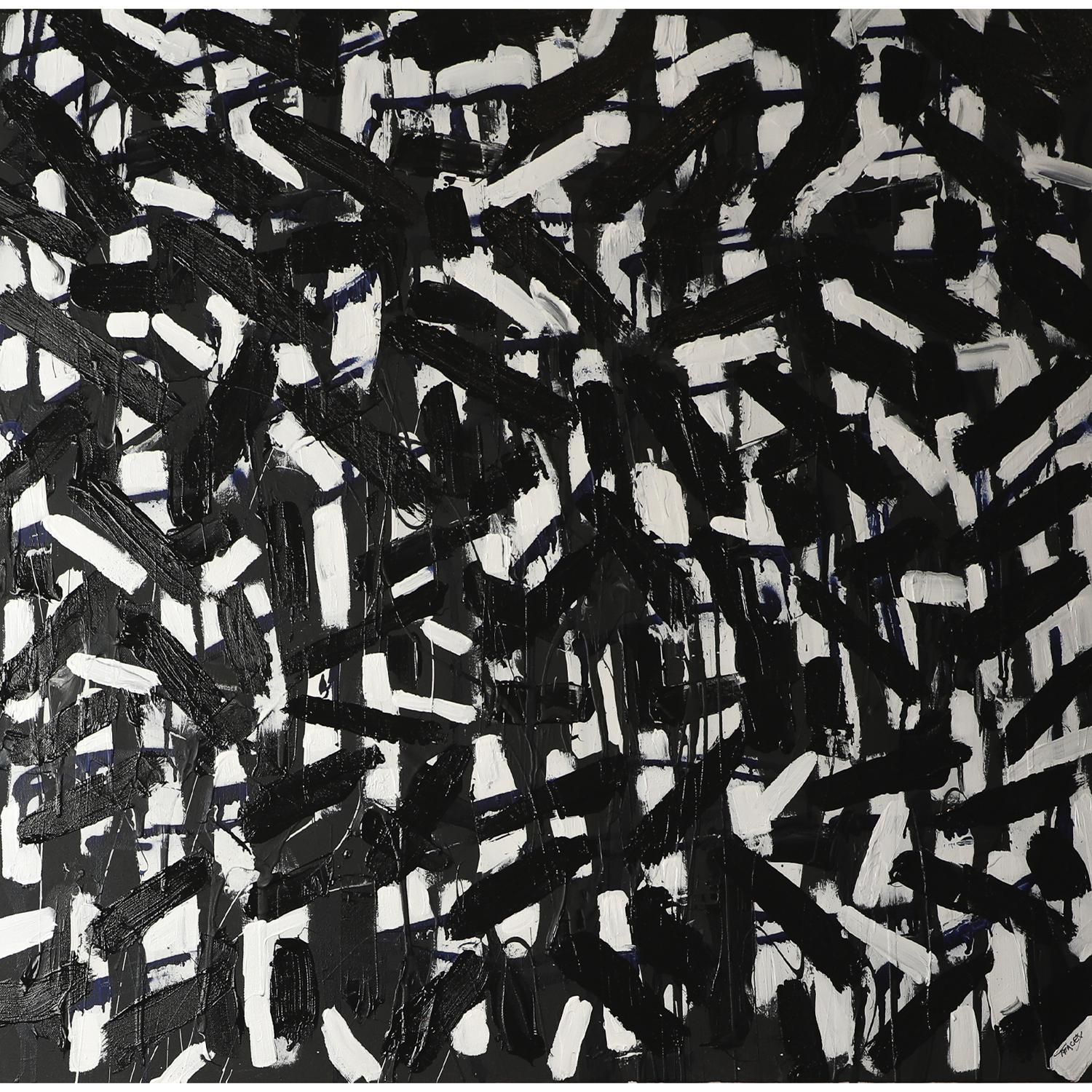 "CCC in Black and Blue" • 36 x 36