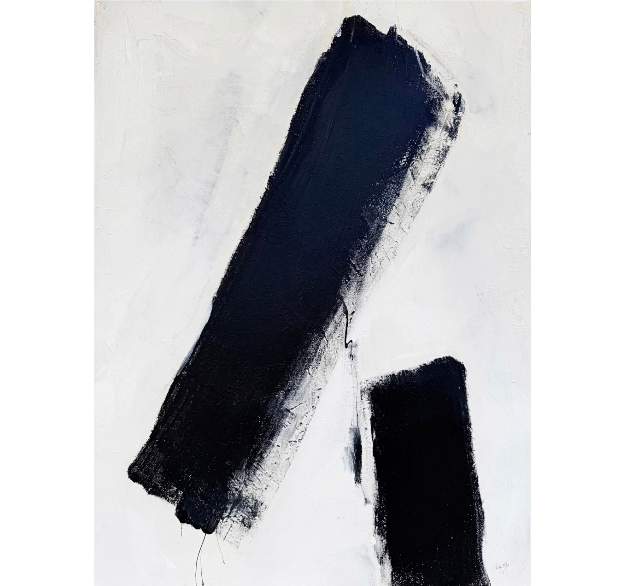 “Black and White Study 2” Tracey Mose | 40” x 30” | $2100