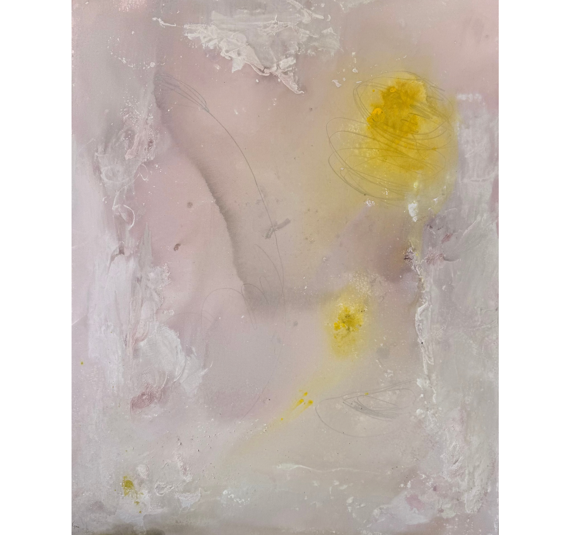 "Abstract in Lavender and Yellow" Tony Mose | 48" x 60" | $6500