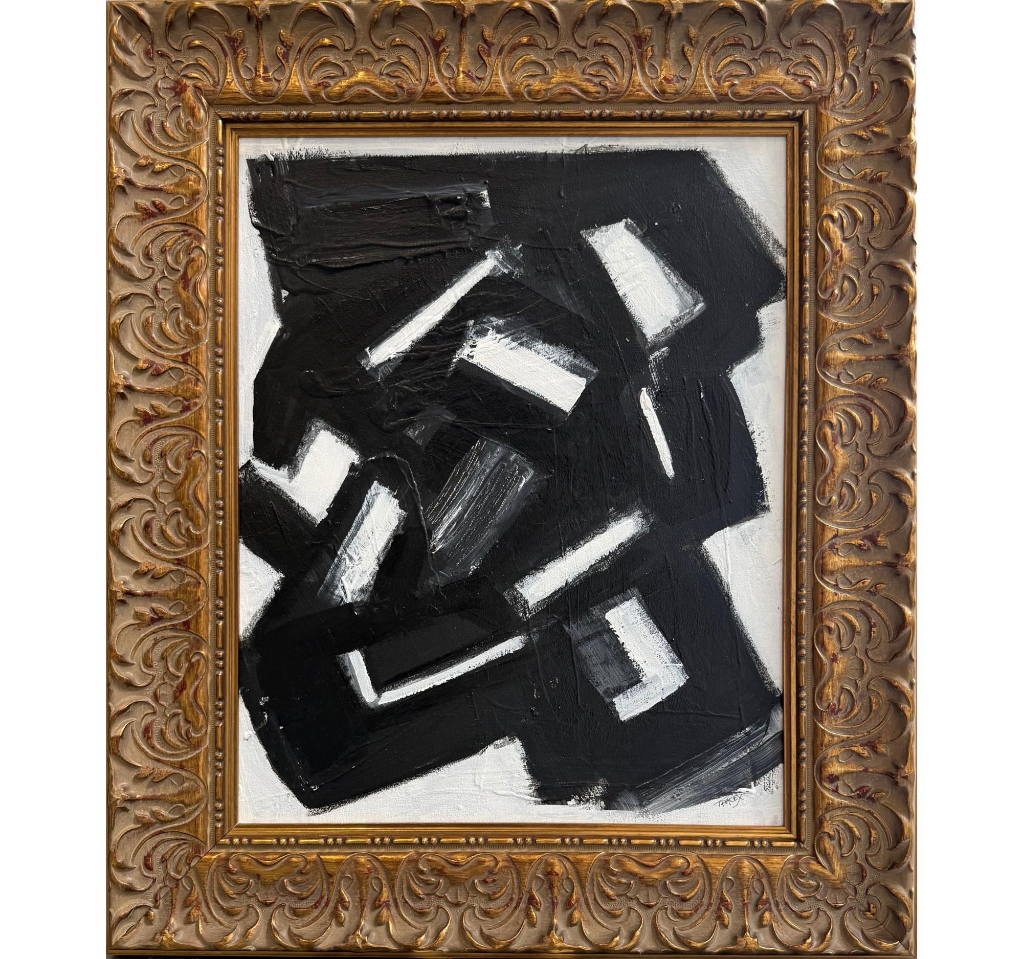 118B. "Black and White Study 10" Tracey Mose | 16" x 24"; Frame: 22.5" x 26.5" | $1400