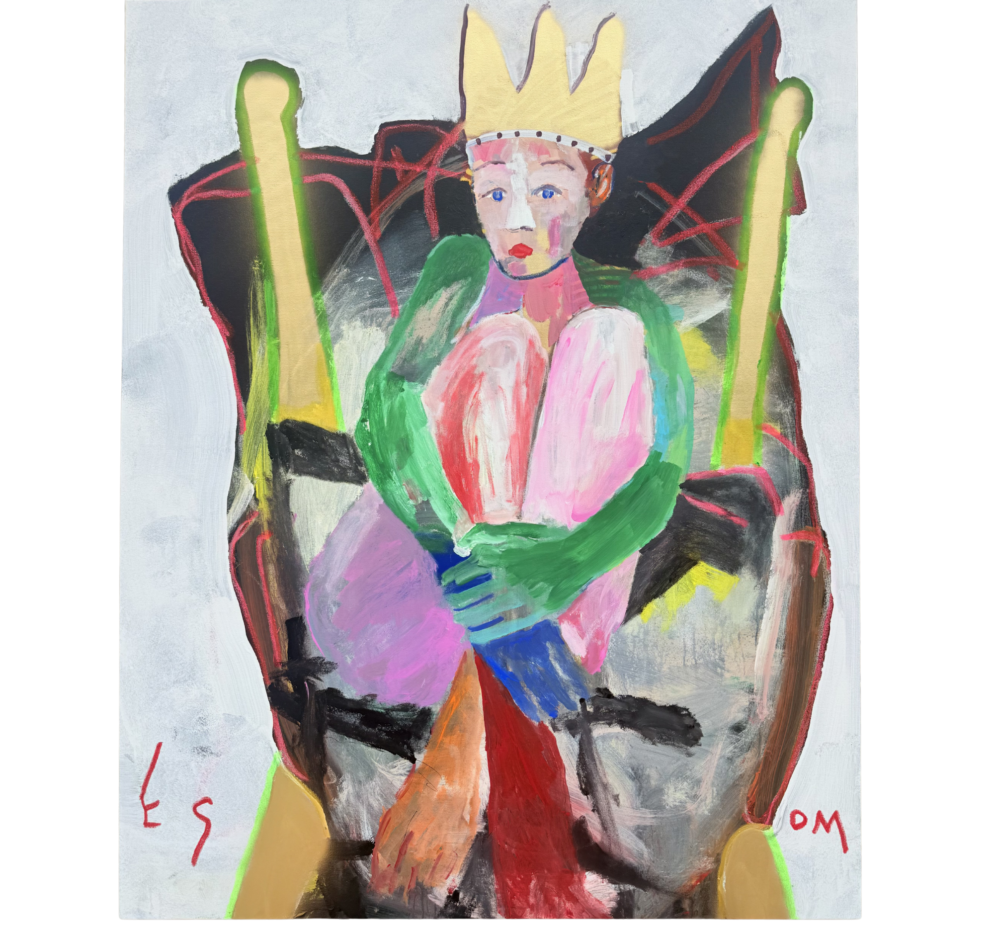 53. "Abstract King in a Chair" Tony Mose | 48" x 60" | $6480