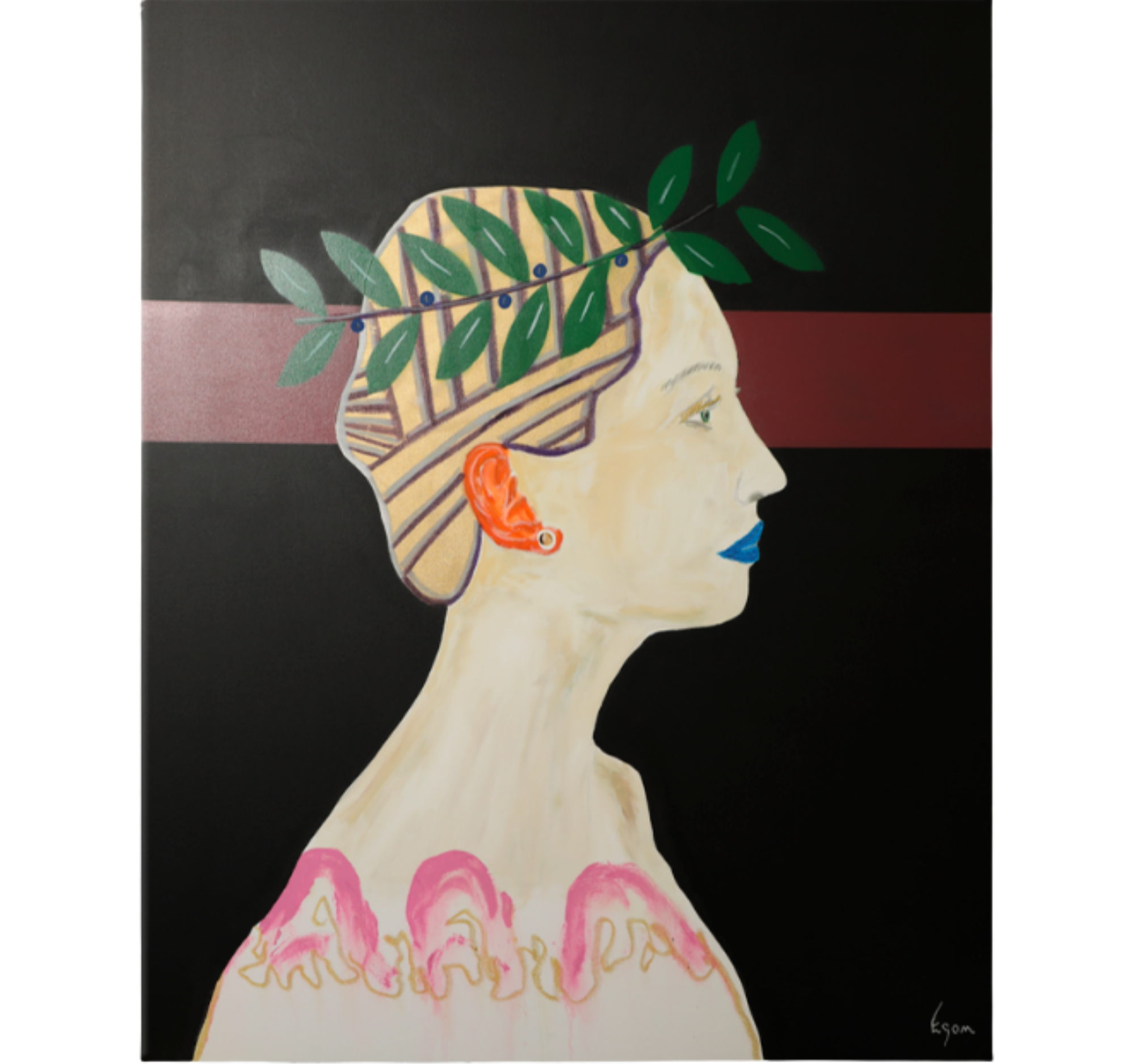 11. "Figure with Laurels and Pink Cloak" Tony Mose | 48" x 60" | $6480