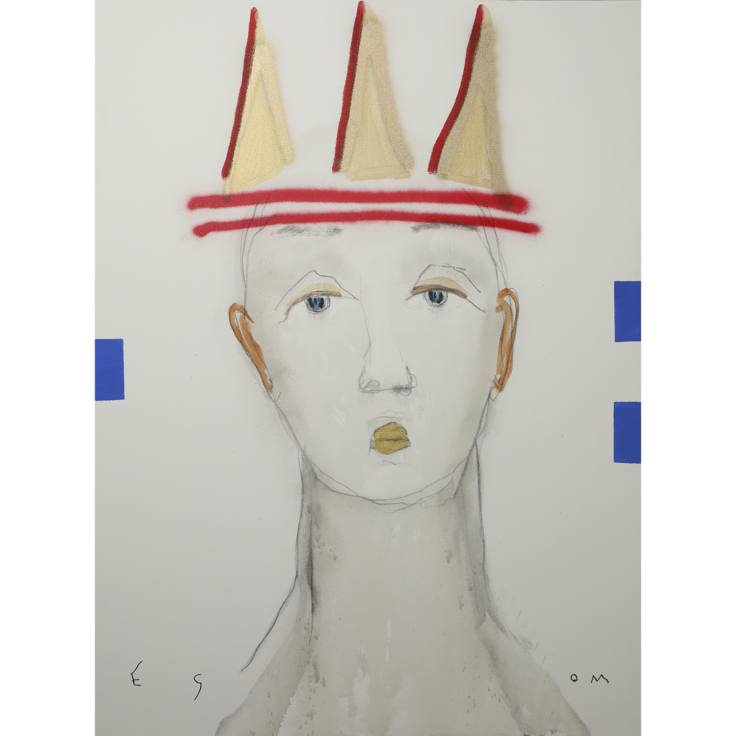 "Figure with Gold Lips" • 36 x 48