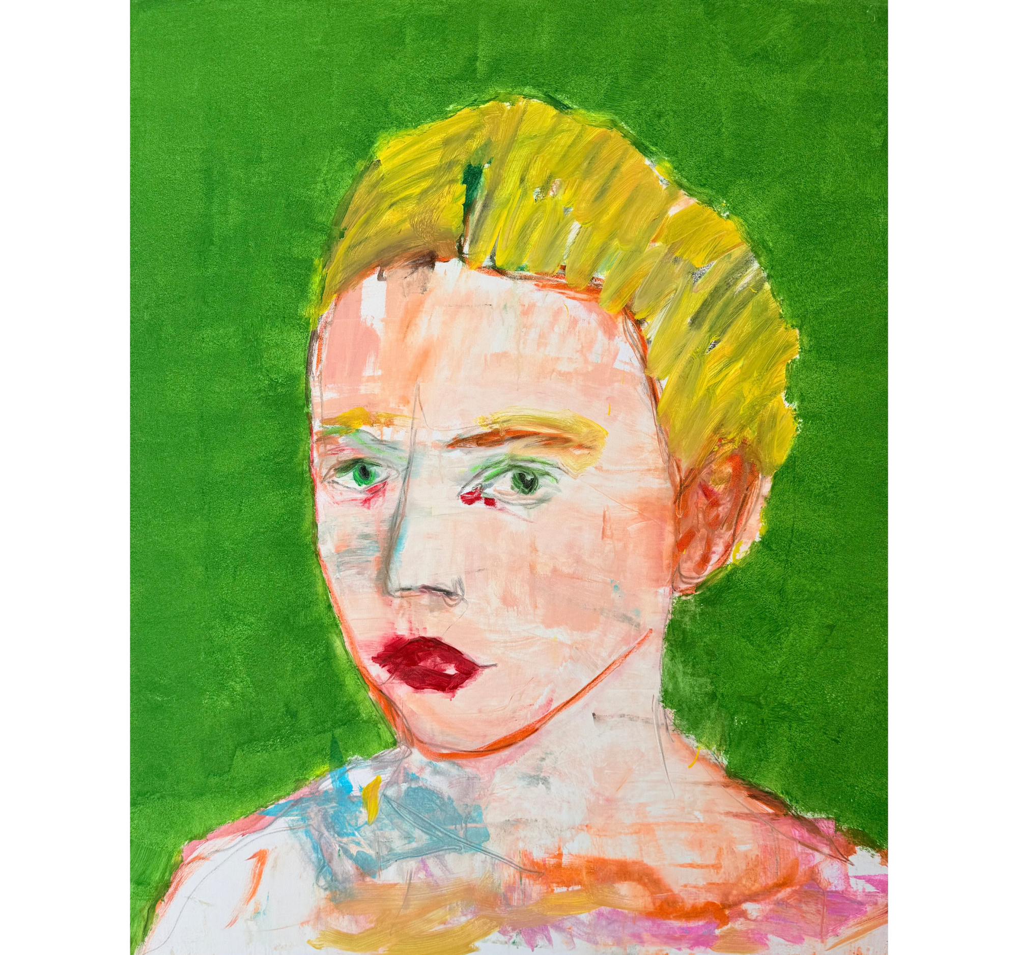 8. “Up Close in Green” Tony Mose | 48” x 60” | $6500