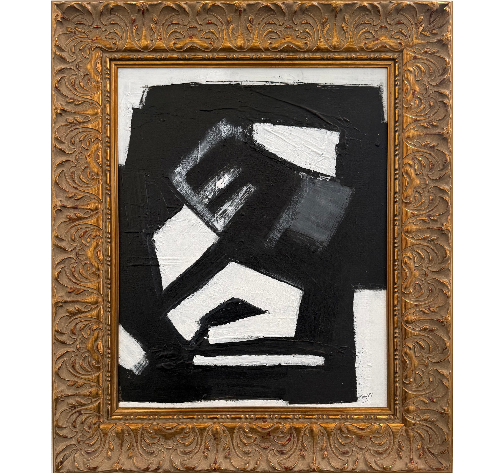 118. "Black and White Study 9" Tracey Mose | 16" x 24"; Frame: 22.5" x 26.5" | $1400