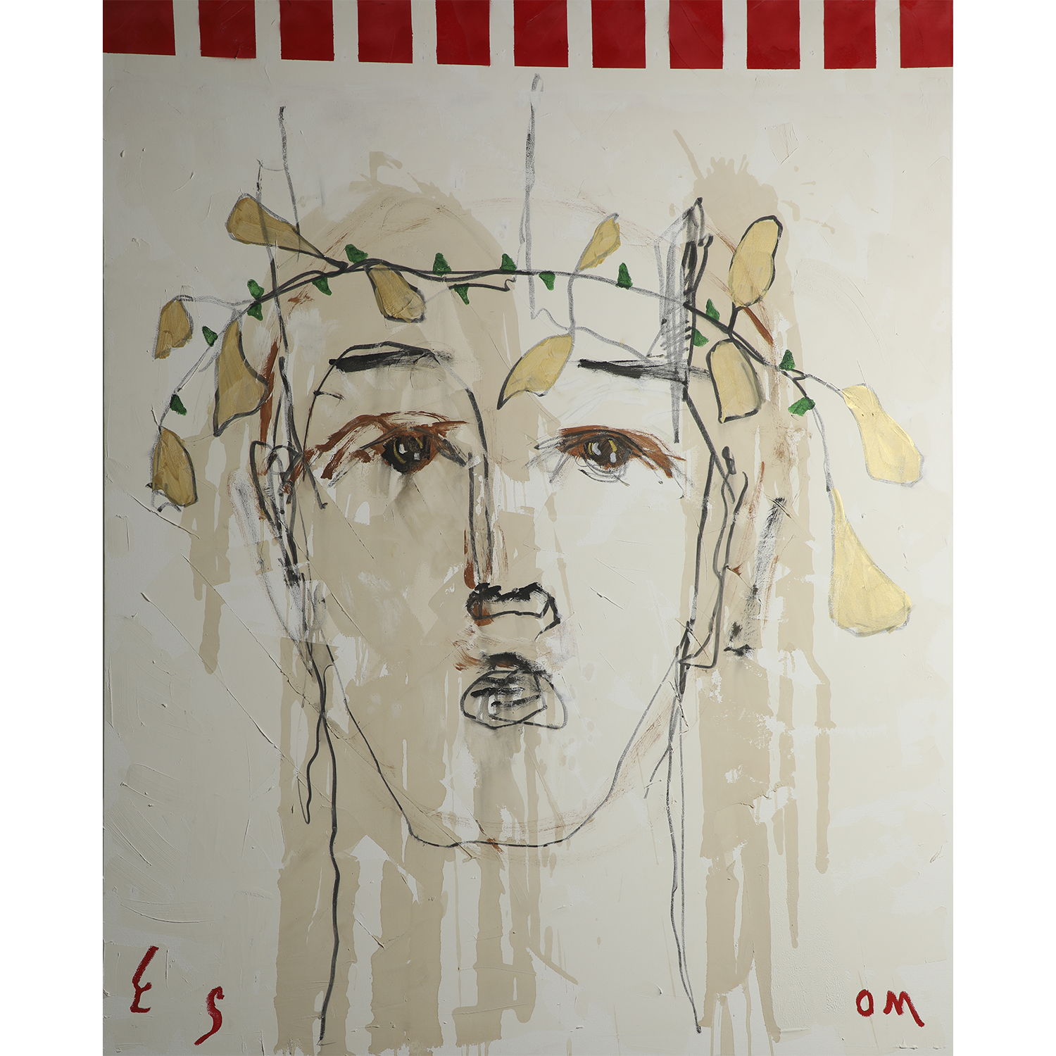 "Figure with Gold Rose Crown" • 48 x 60